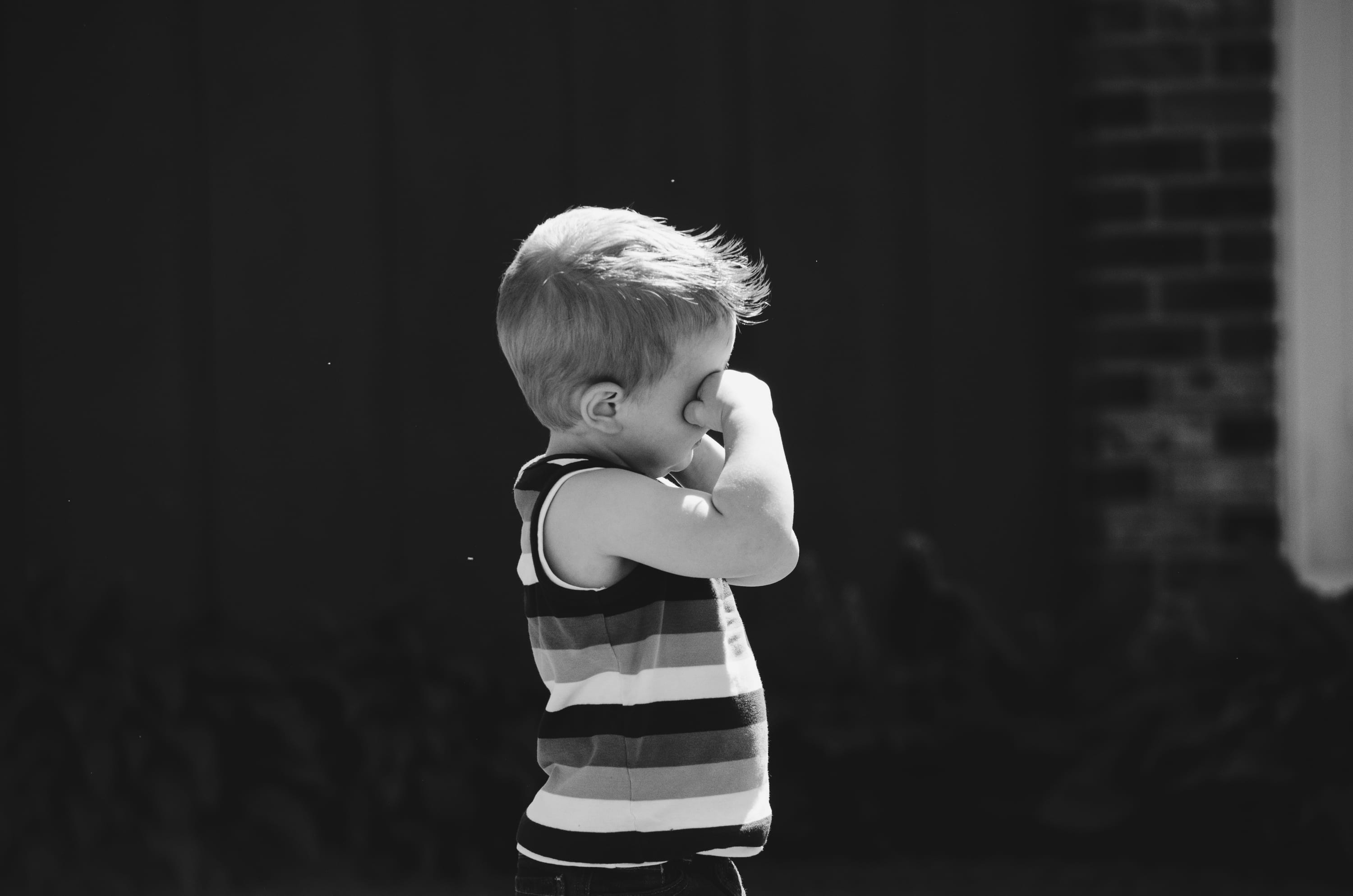 real people, innocence, emotion, childhood, top, cute, behind, males, eye, covering, babyhood, side view, portrait, wall, standing, men, boys, indoors, HD Wallpaper