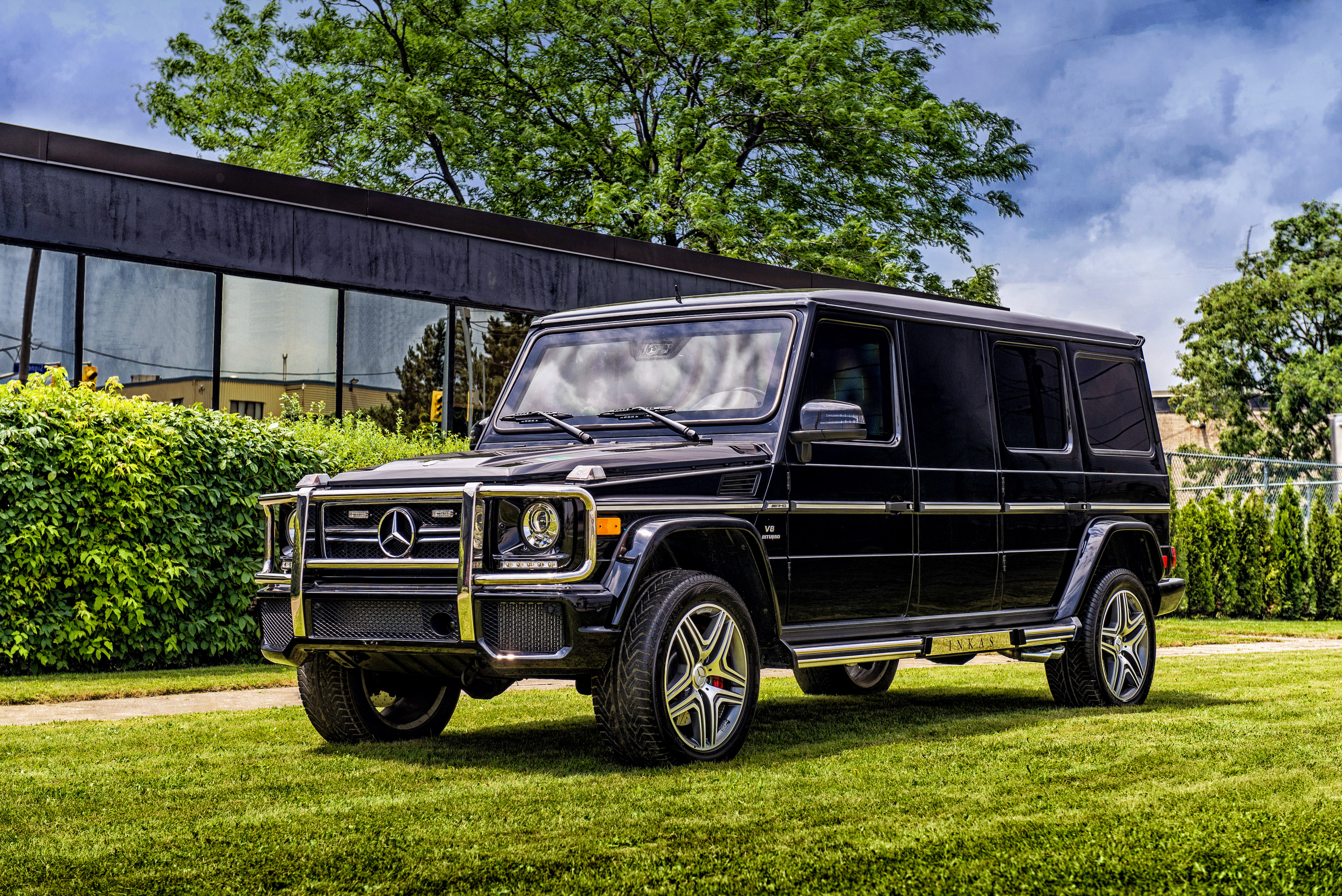 car, pick-up truck, benz, day, outdoors, 4K, driving, speed, tree, sport, nature, stationary, engine, AMG, Inkas, G-Class, field, off, old, dirt Road, HD Wallpaper