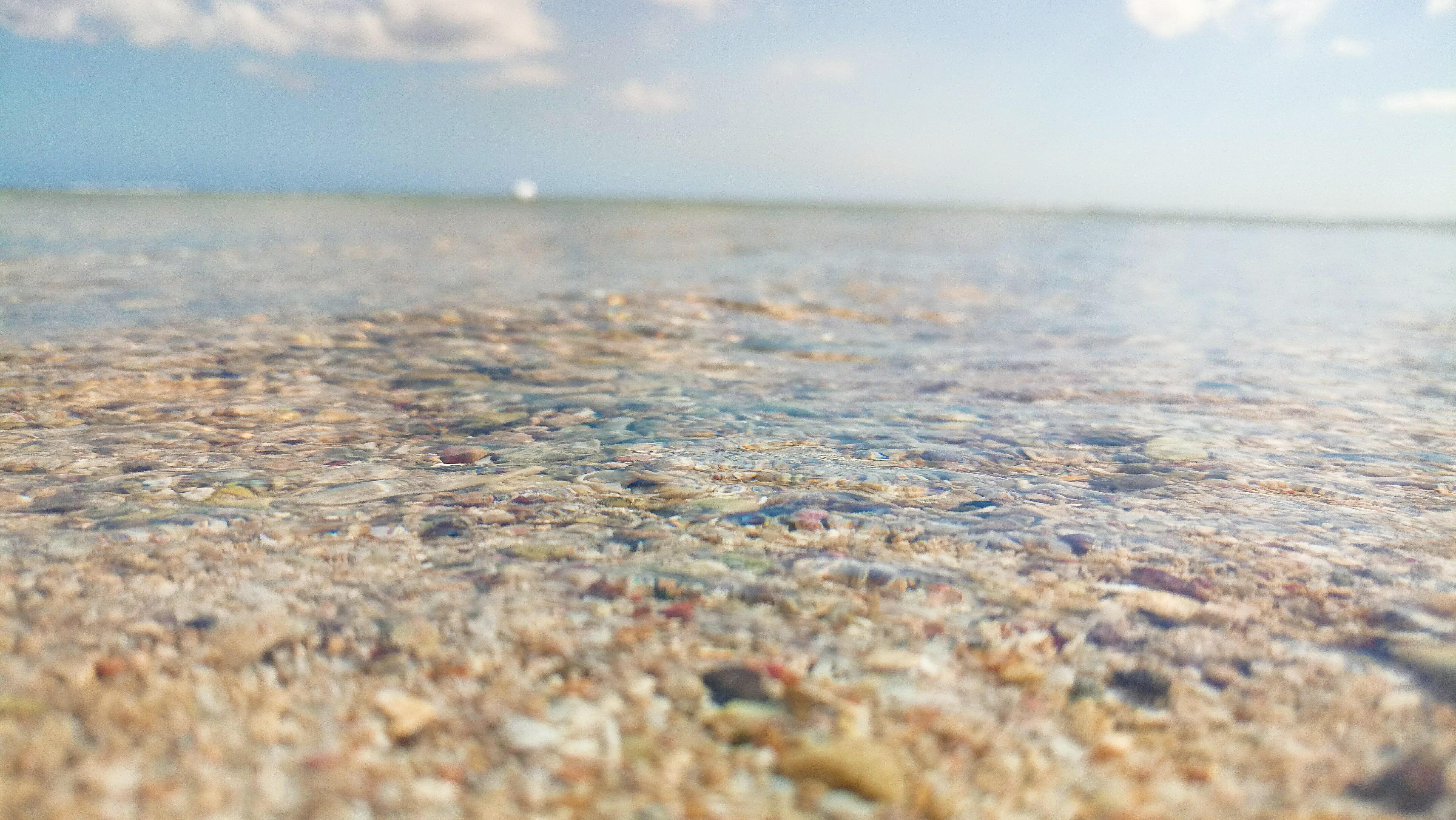 non-urban scene, rock, surface level, beach, horizon over water, shallow, dominican republic, piedra, playa, outdoors, mar, buel, horizon, sky, no people, HD Wallpaper