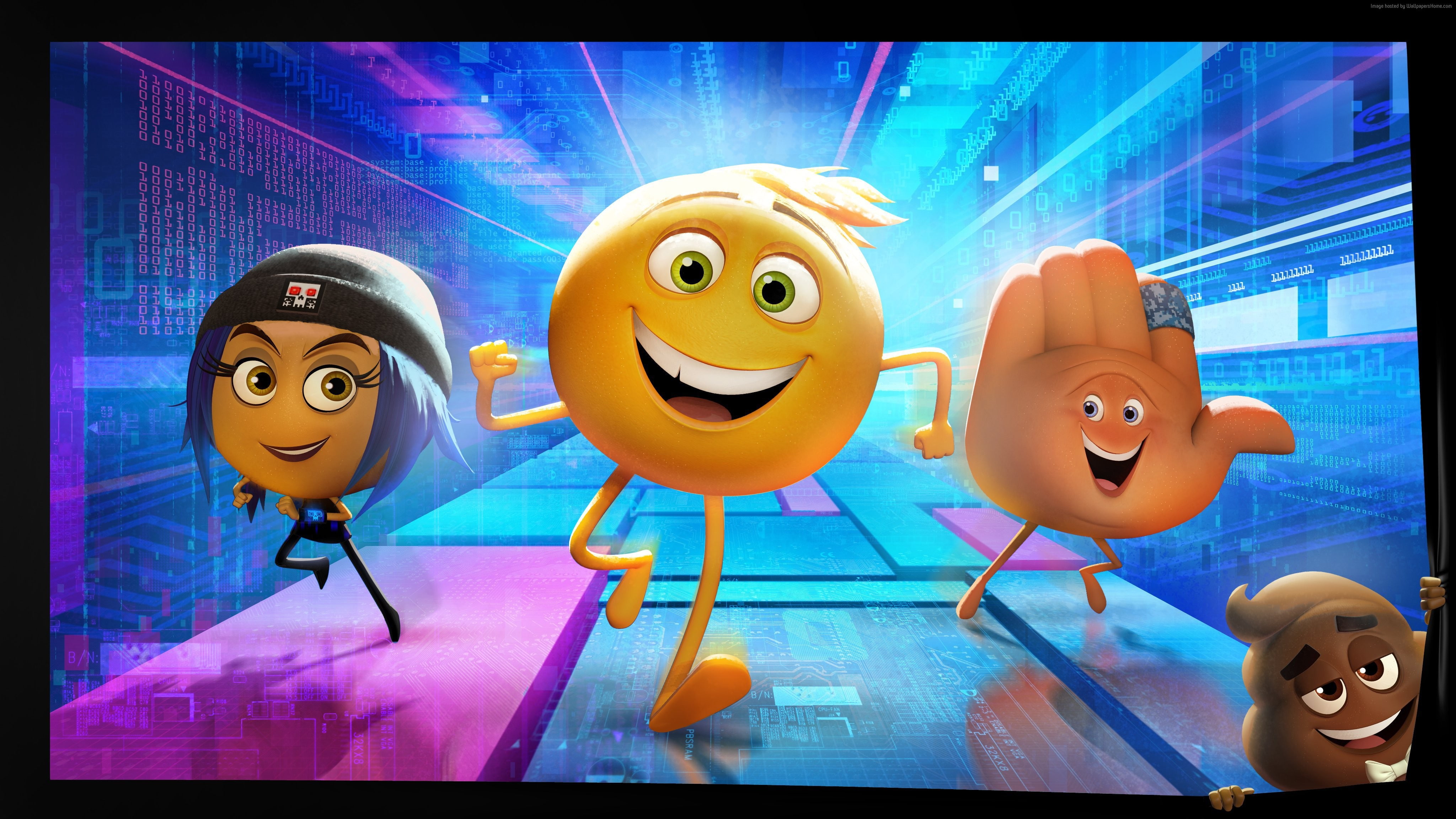 smiley, best animation movies, 4K, Emojimovie: Express Yourself, HD Wallpaper