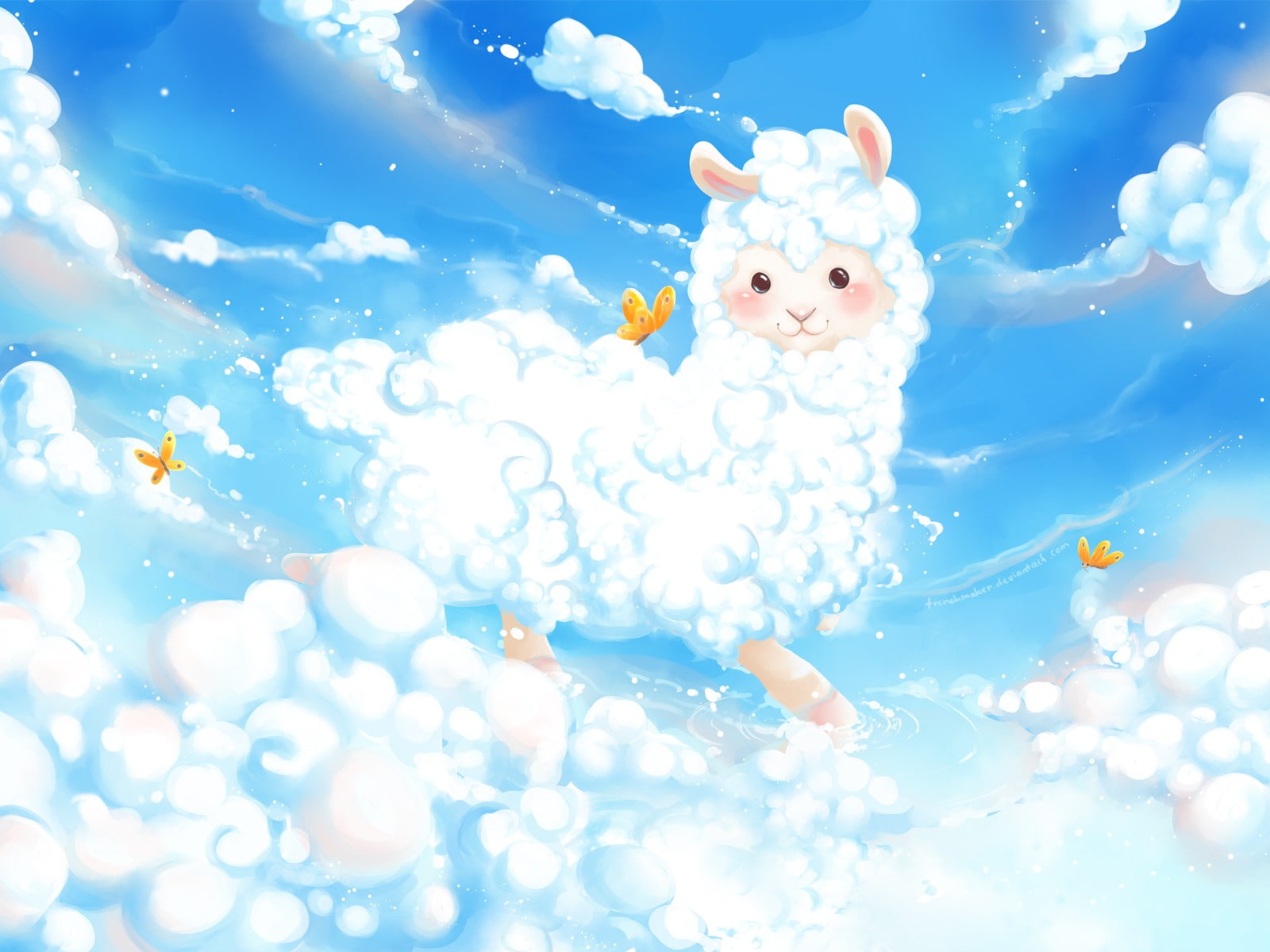 animals, easter, white color, animal representation, sky, animal themes, animal, still life, toy, day, alpacas, nature, close-up, 720P, stuffed toy, birds, HD Wallpaper