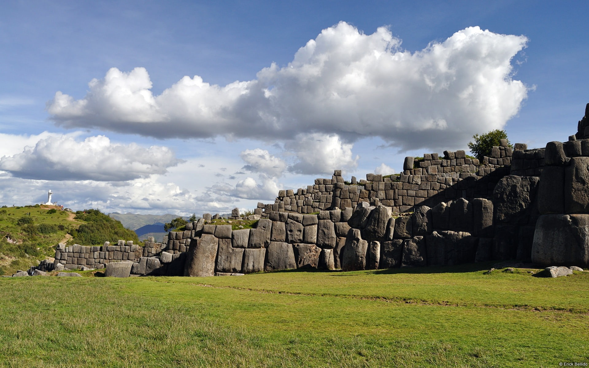 beauty in nature, plant, wal, architecture, green color, nature, the past, grass, scenery, history, solid, sacsayhuaman, 1080P, abbey, landscape, land, HD Wallpaper