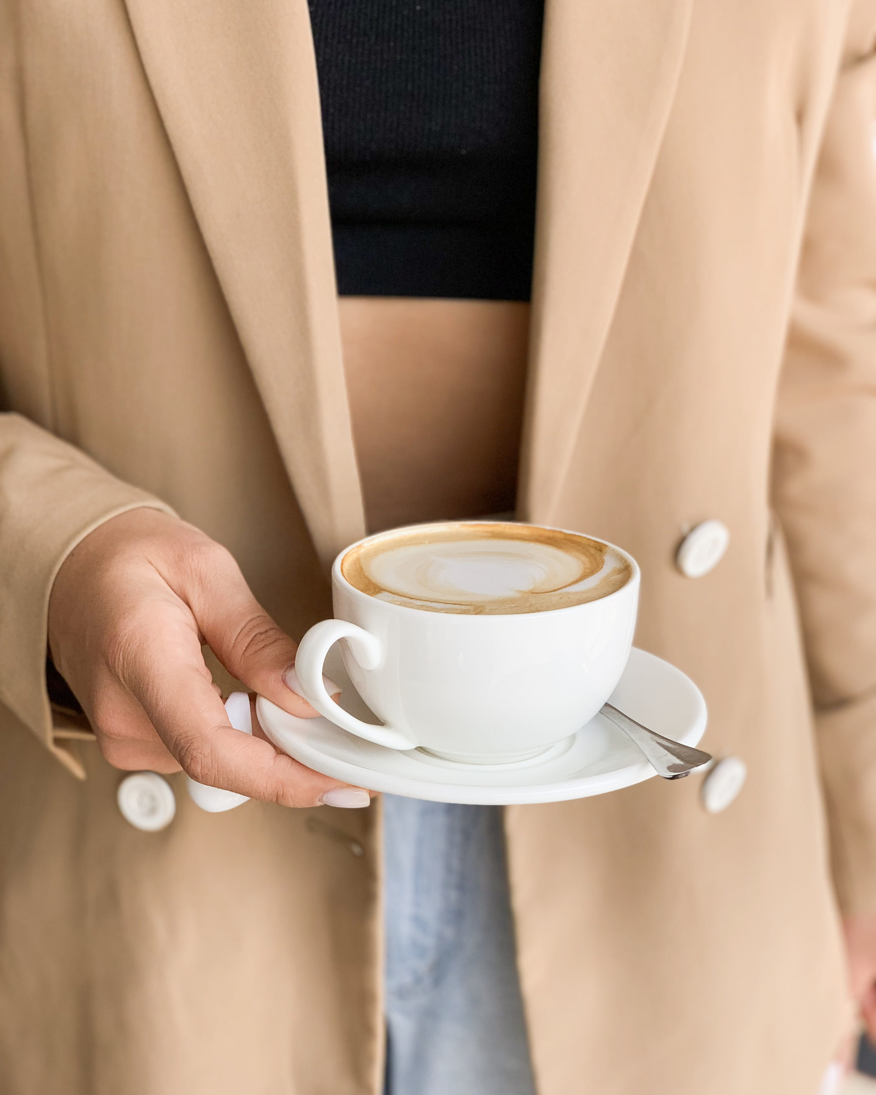 indoors, apparel, finger, table, saucer, close-up, human, tea cup, coffee, business, human body part, clothing, hot drink, coffee cup, hand, latte, holding, Phone HD Wallpaper