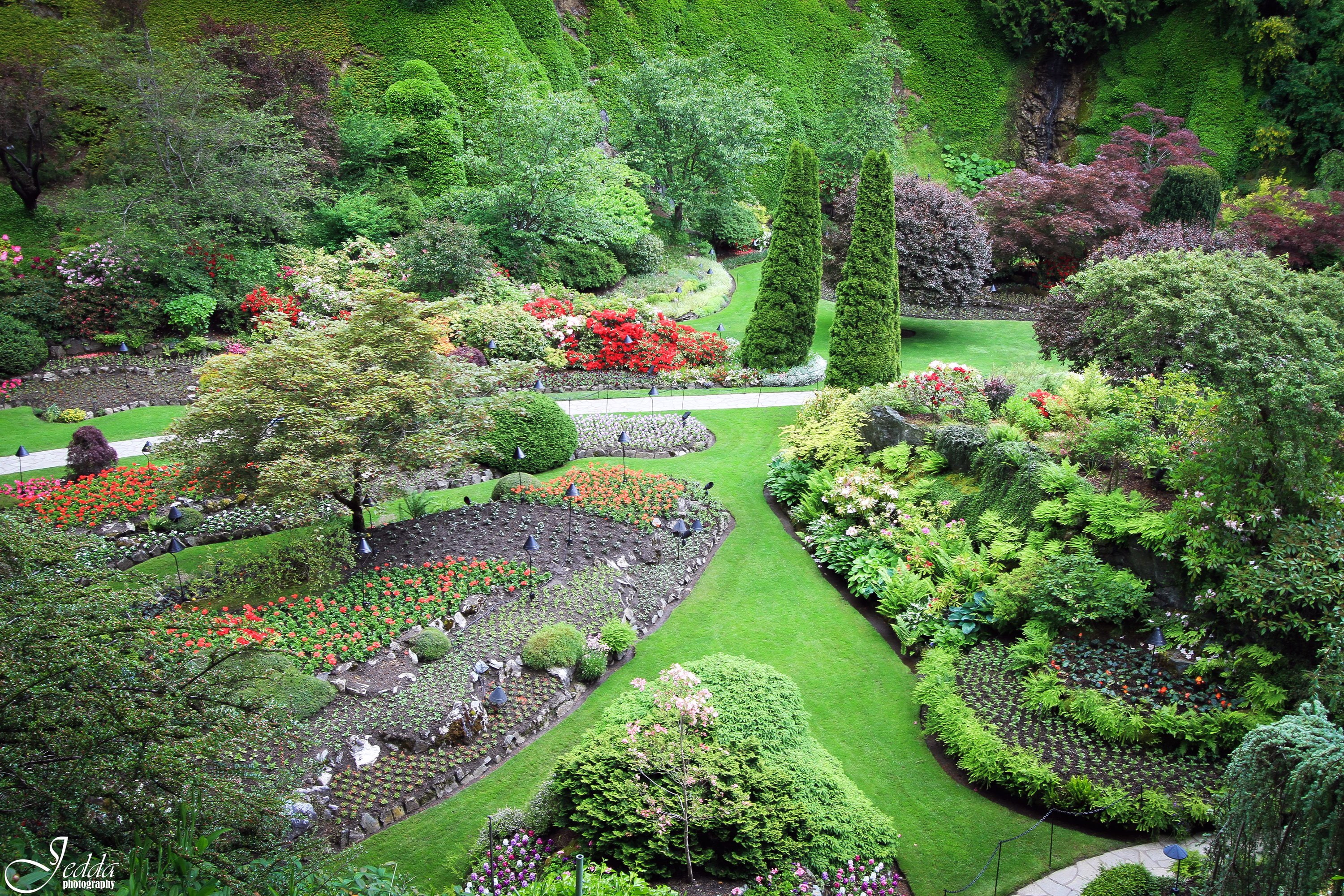 canada, gardens, 2K, butchart, HD Wallpaper