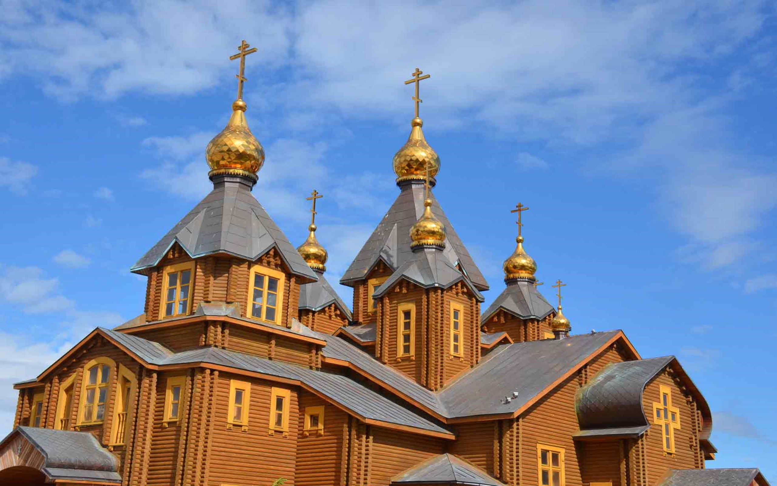 anadyr, east, russia, cathedral, chukotka, 2K, wooden, holy, far, trinity, HD Wallpaper