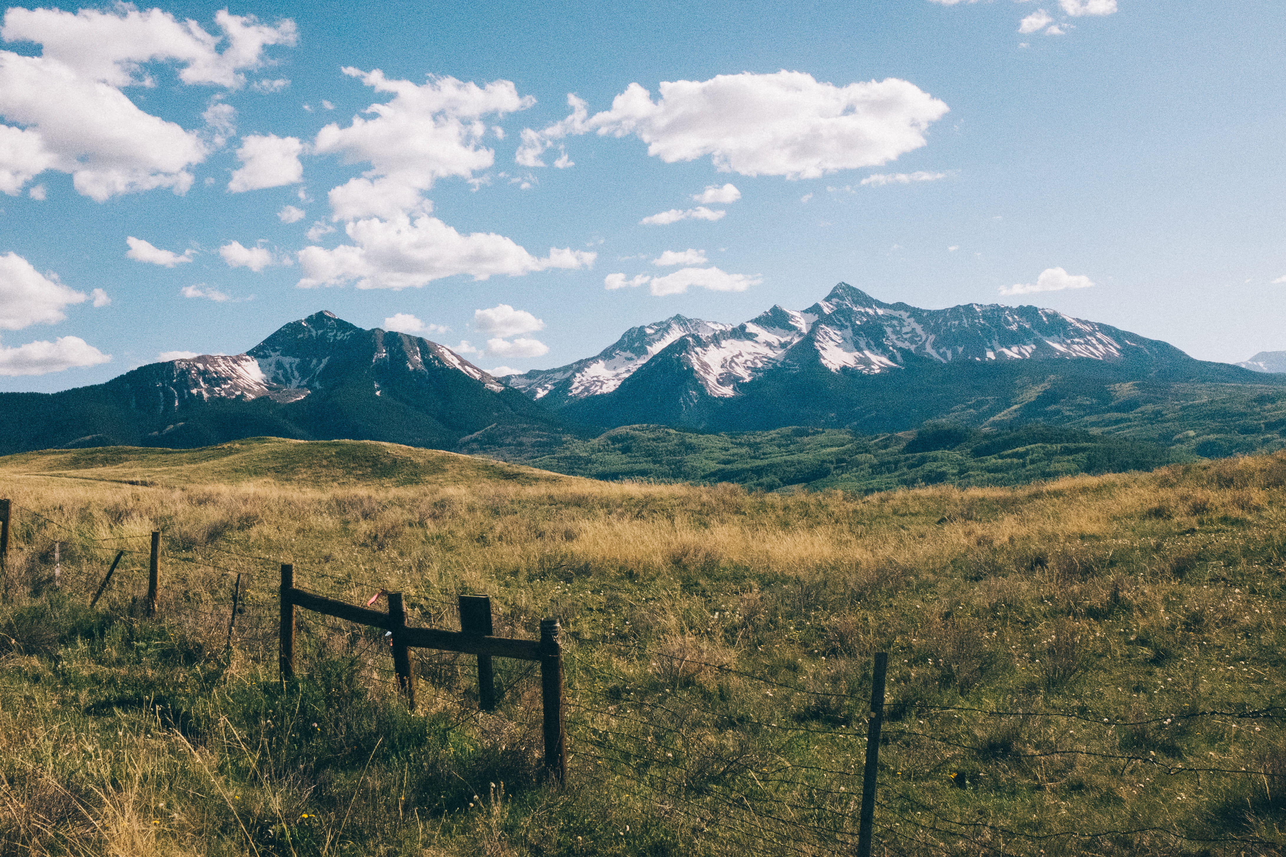 beauty in nature, telluride, tranquil scene, scenics - nature, idyllic, cloud - sky, day, clouds, mountain range, colorado, environment, sky, mountain, HD Wallpaper