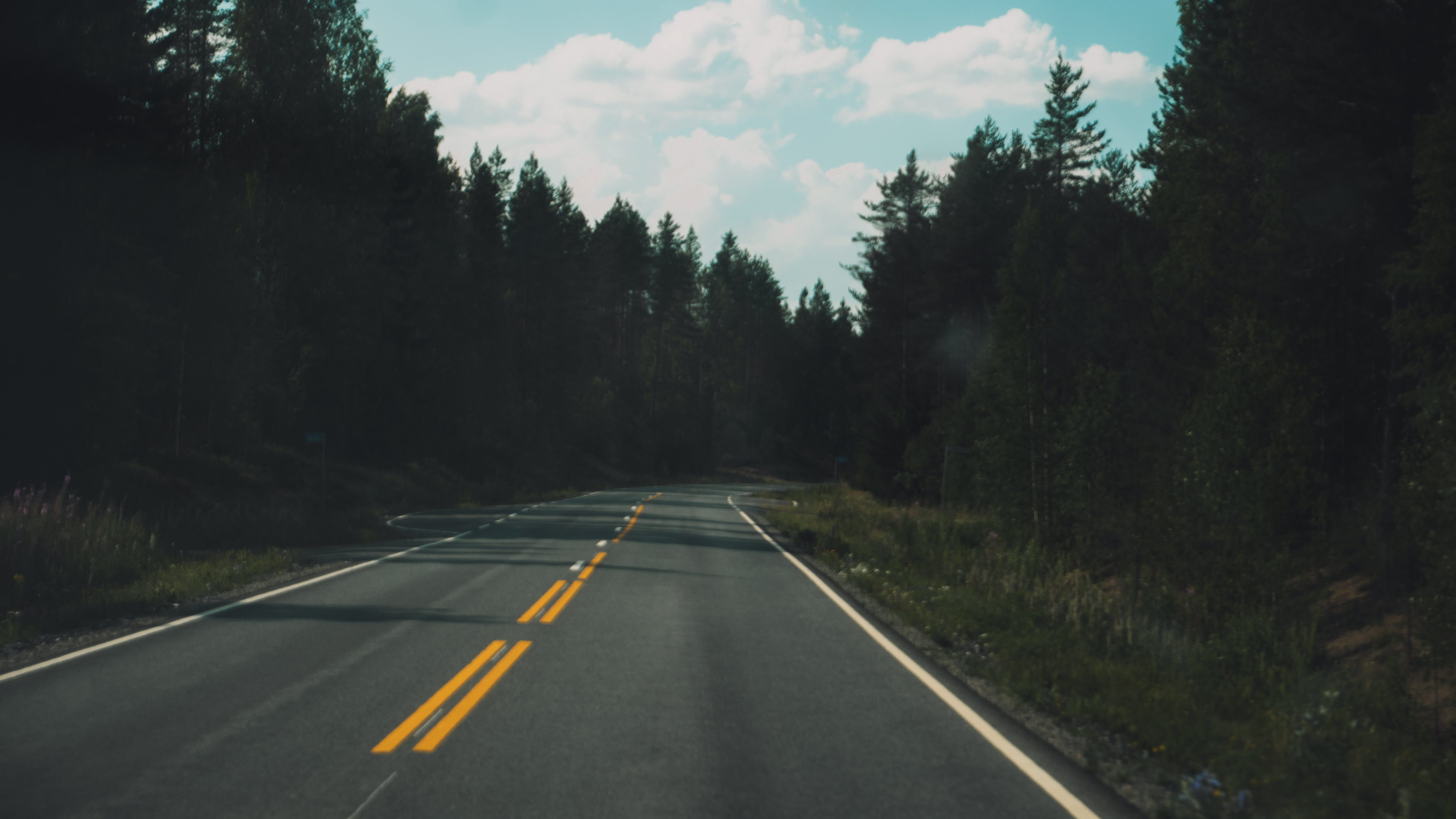 roadtrip, direction, street, plant, no people, tree, cloud - sky, transportation, capture, asphalt, road marking, diminishing perspective, HD Wallpaper