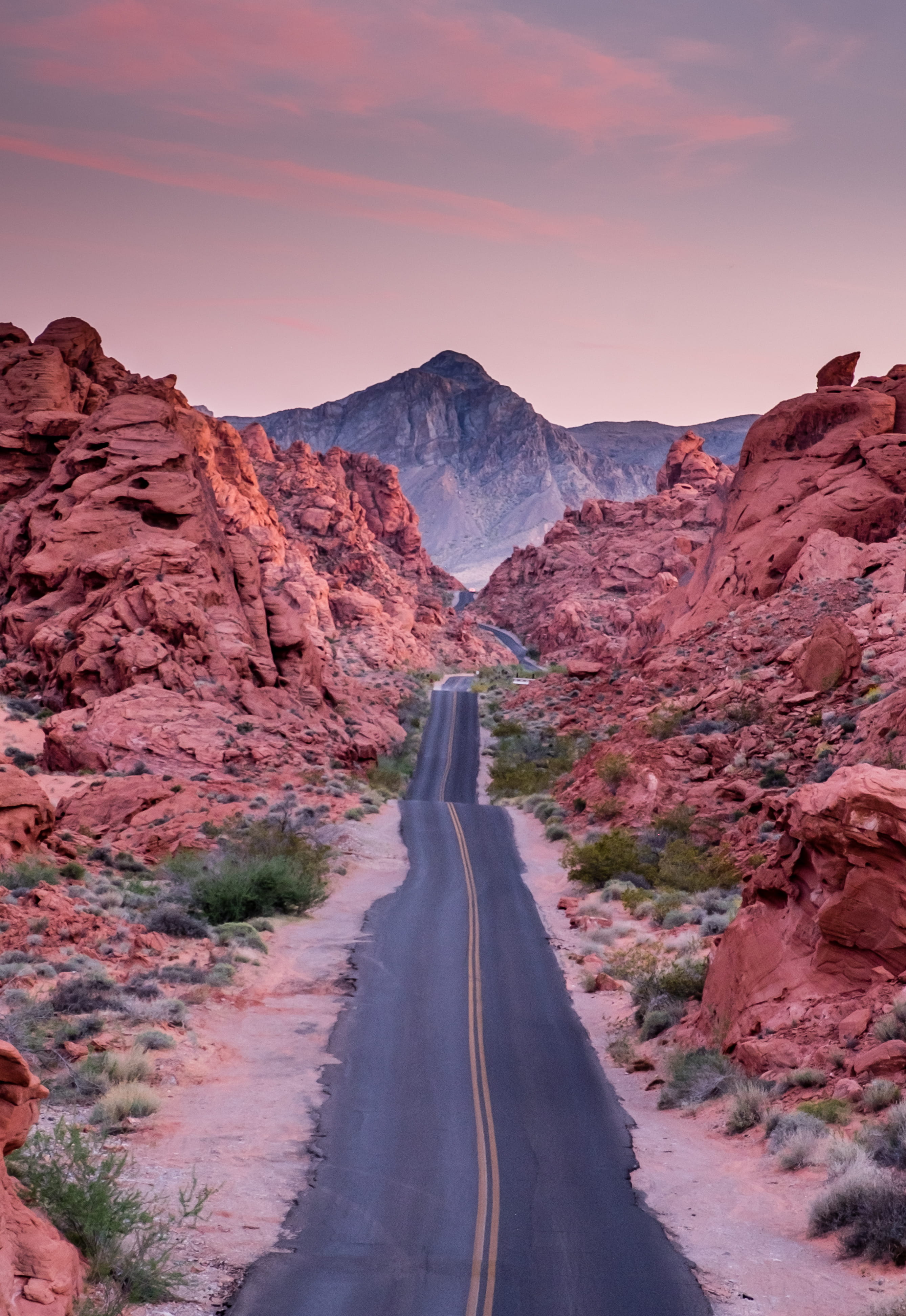 valley, mountain range, tranquility, scenics - nature, sundown, direction, outdoors, diminishing perspective, road trip, climate, mountain, photo, arid climate, Phone HD Wallpaper
