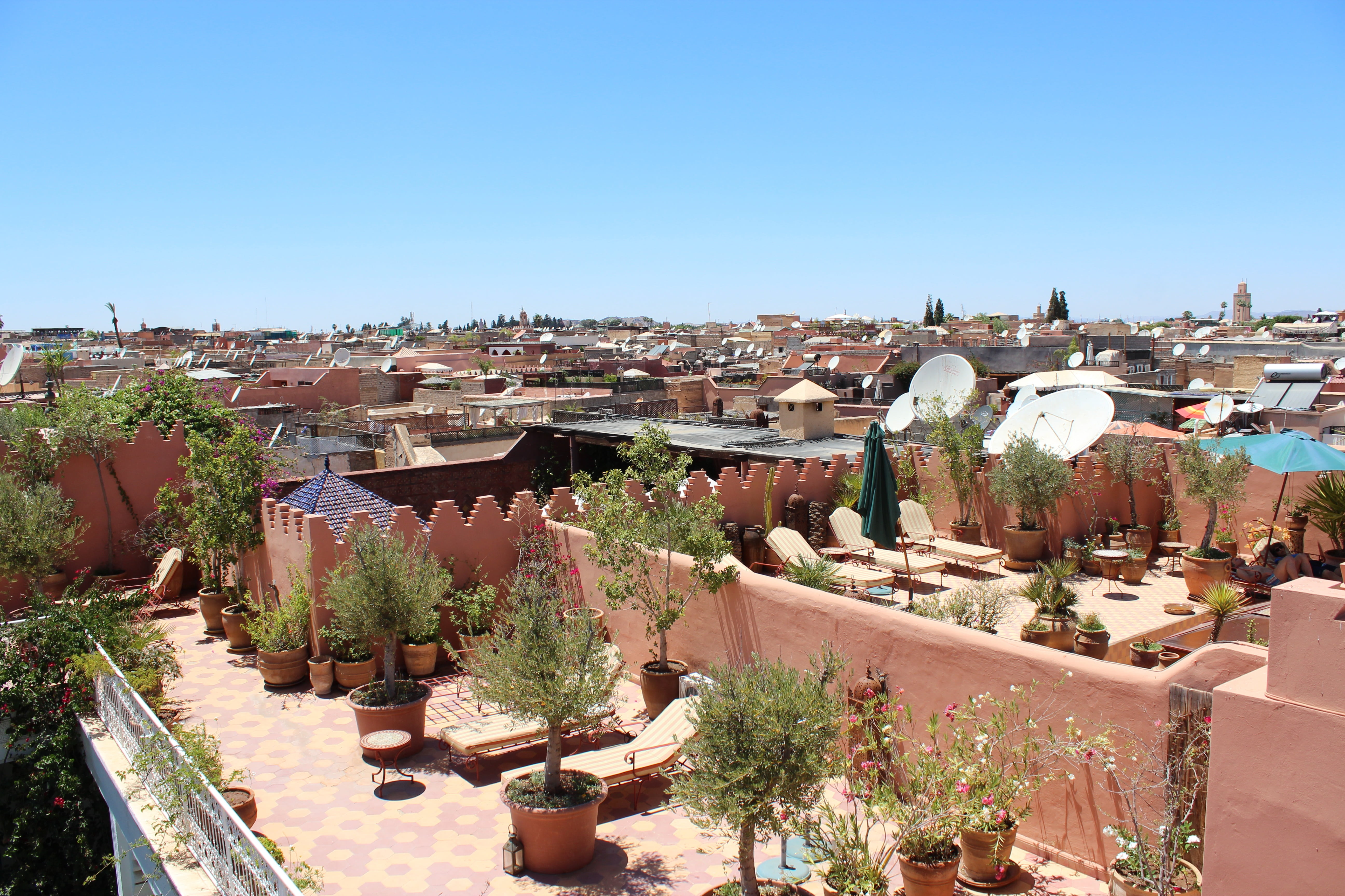 africa, 5K, recovery, architecture, no people, clear sky, blue, plant, building exterior, townscape, north africa, riad, nature, sun terrace, sun, travel destinations, HD Wallpaper