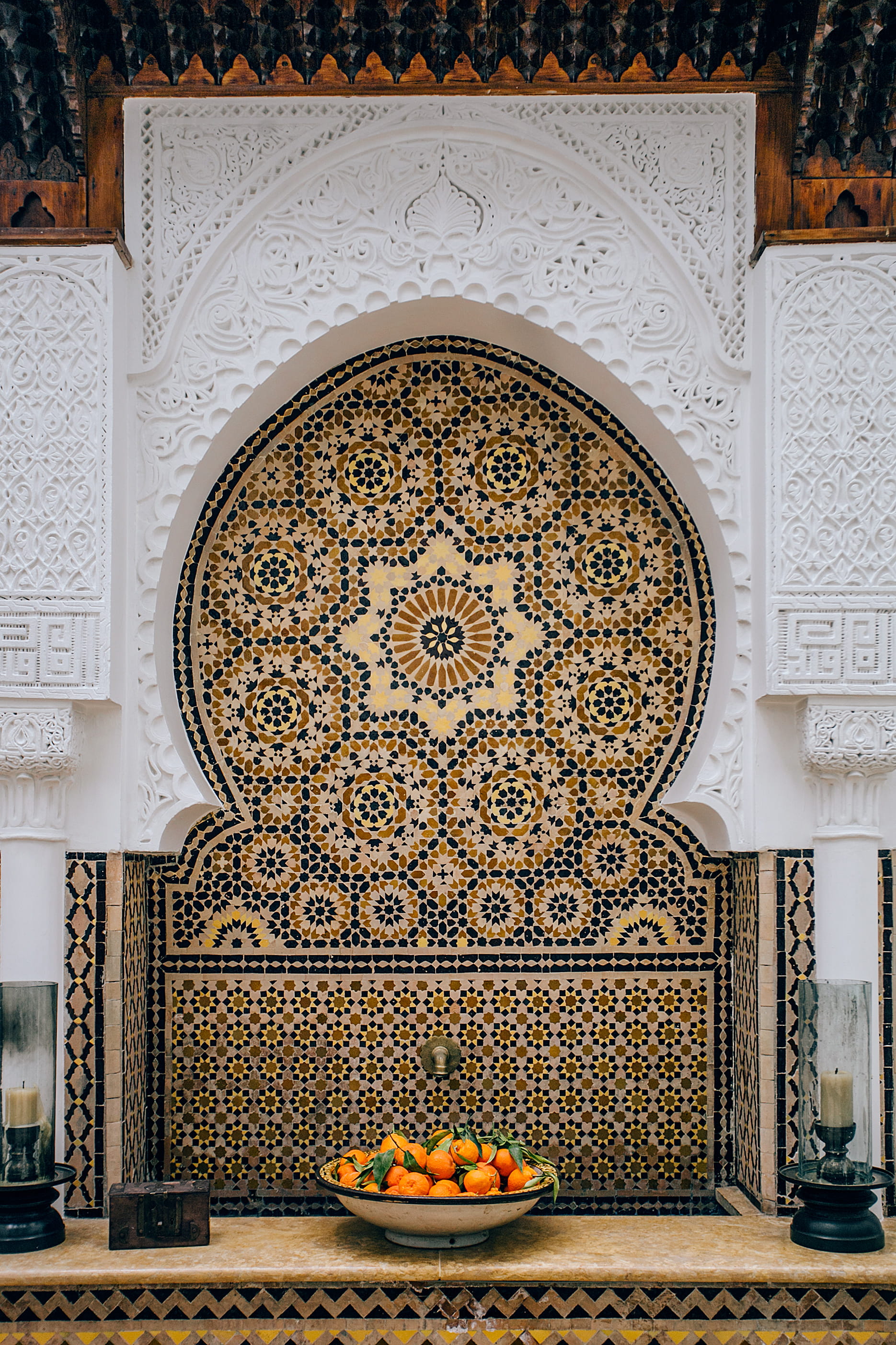 dome, 2K, hospitality, no people, built structure, craft, orange, creativity, morocco, design, arched, place of worship, ryad, ornate, tile, apartment, Phone HD Wallpaper