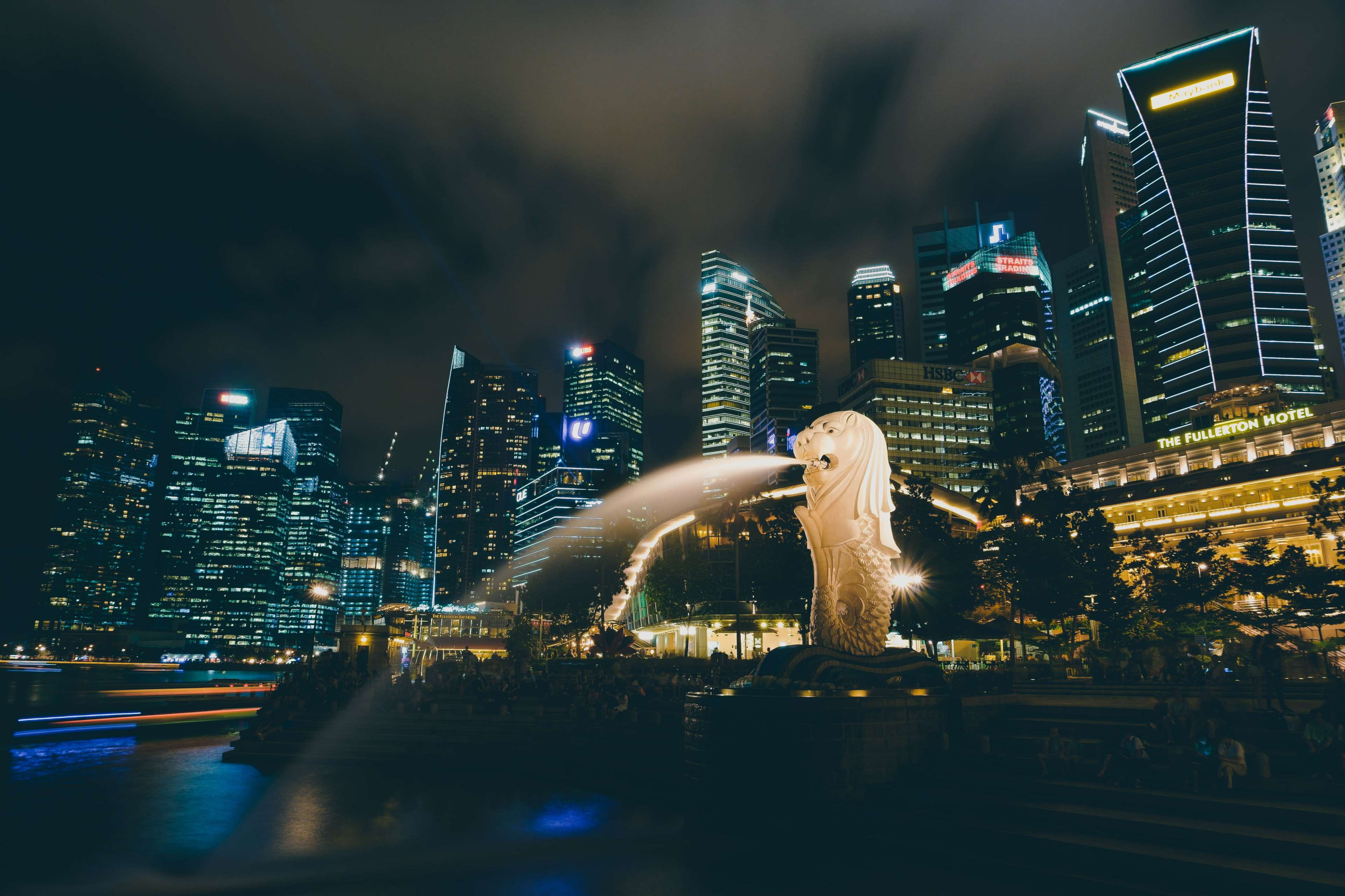 night, central, evening, travel destinations, urban skyline, singapore, skyline, skyscraper, metropolis, building, landscape, office building exterior, HD Wallpaper