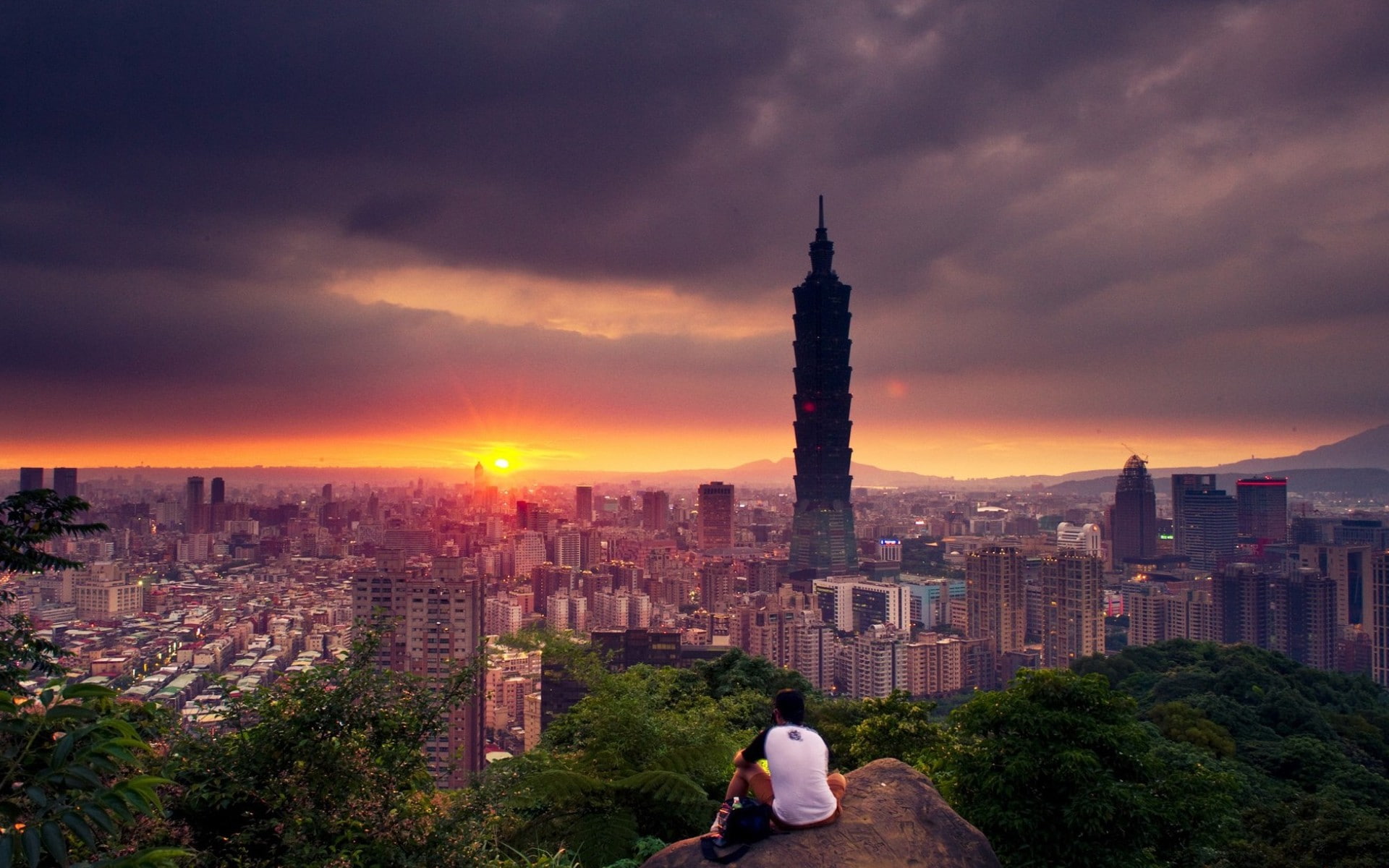 Taipei 101, Taipei, 1080P, Taiwan, China, Cities, HD Wallpaper