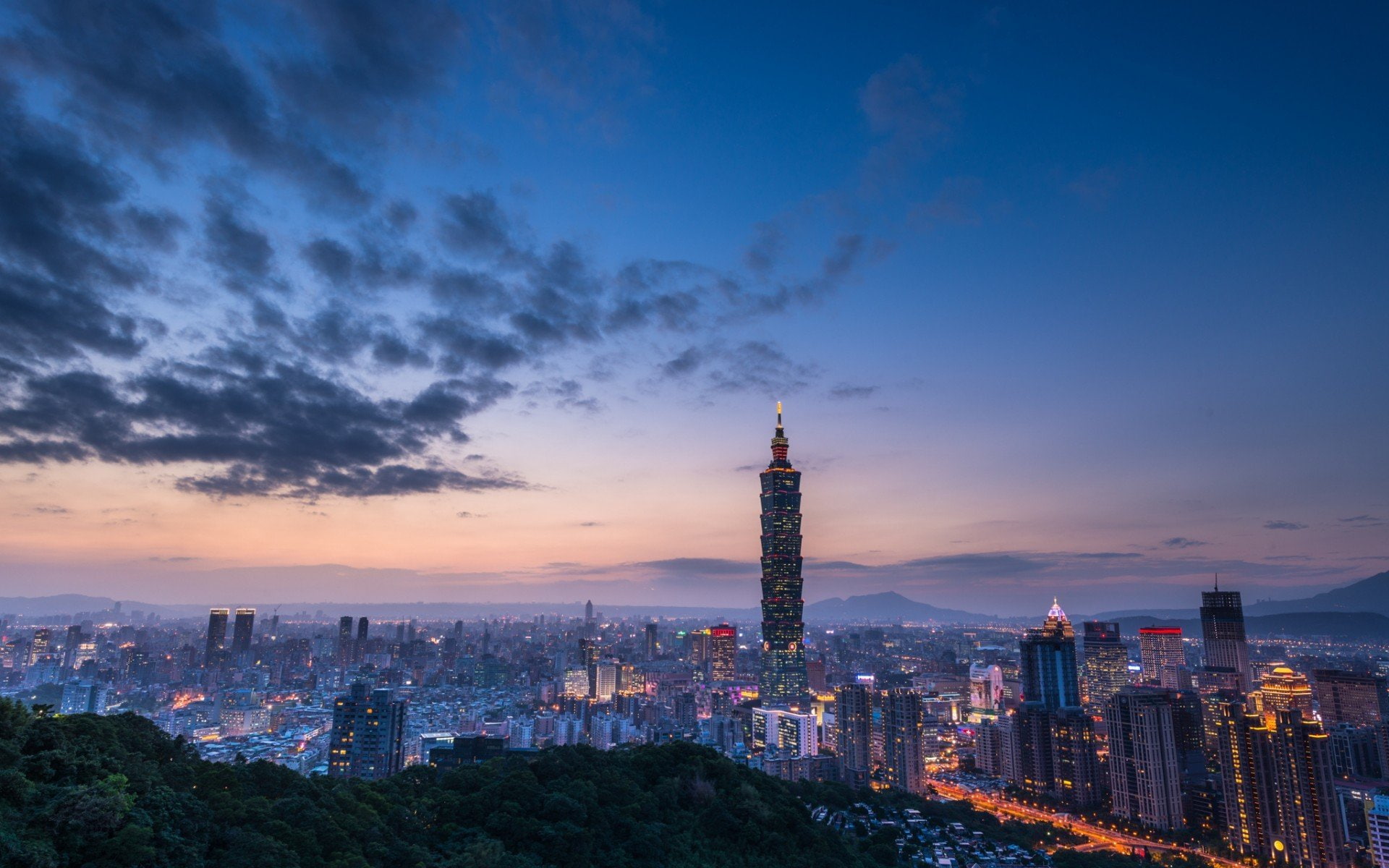 Taipei 101, building, 1080P, Cityscape, HD Wallpaper
