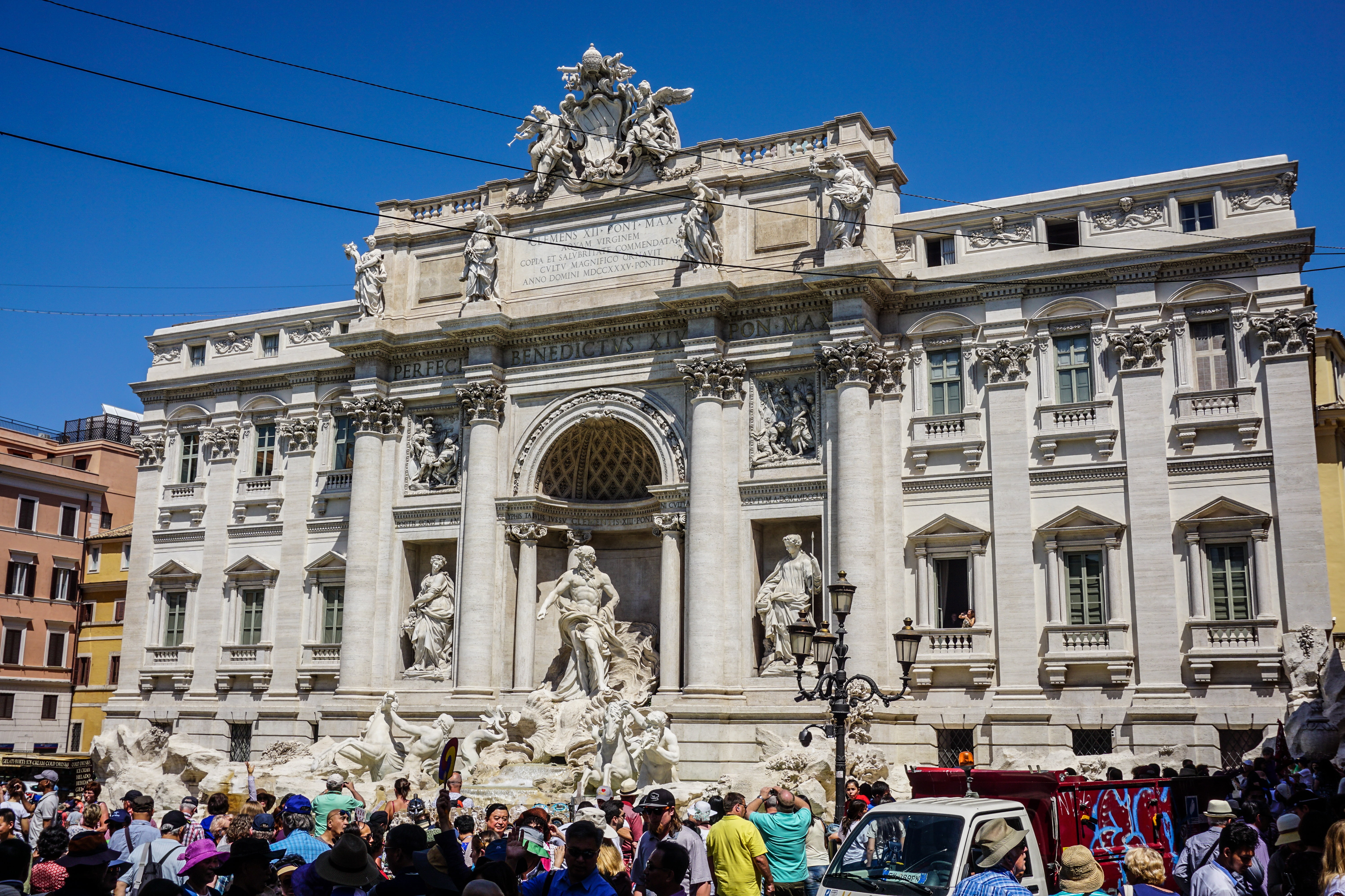 Trevi Fountain, clemens xii pont max, clemens, tourist, point, spot, venice, max, 5K, xii, italy, HD Wallpaper