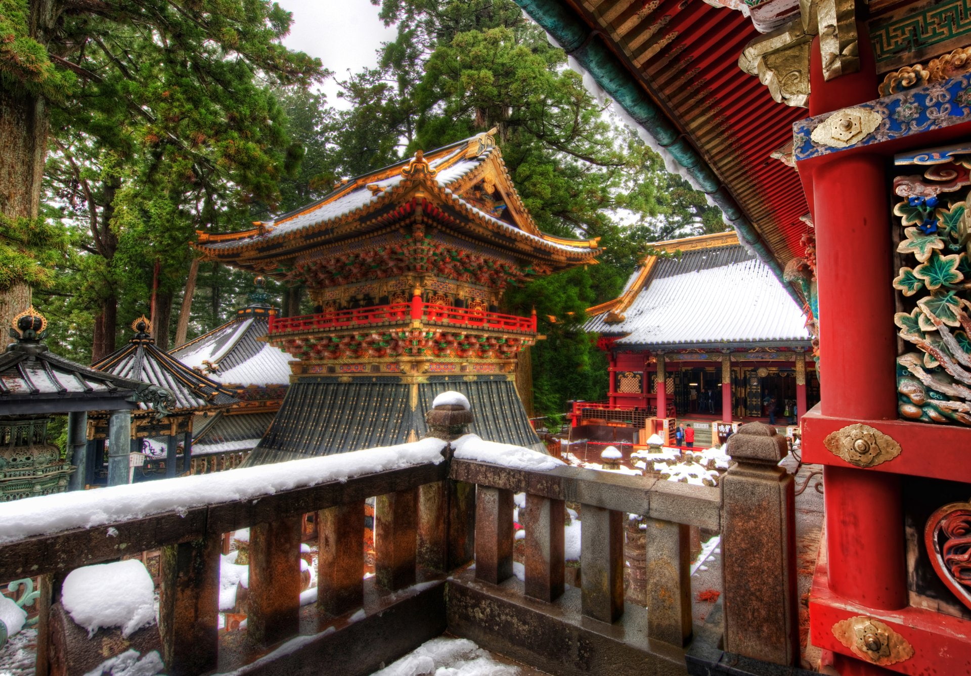 Tochigi Prefecture, Nikko, 1080P, Japan, Snow, Temples, Temple, HD Wallpaper