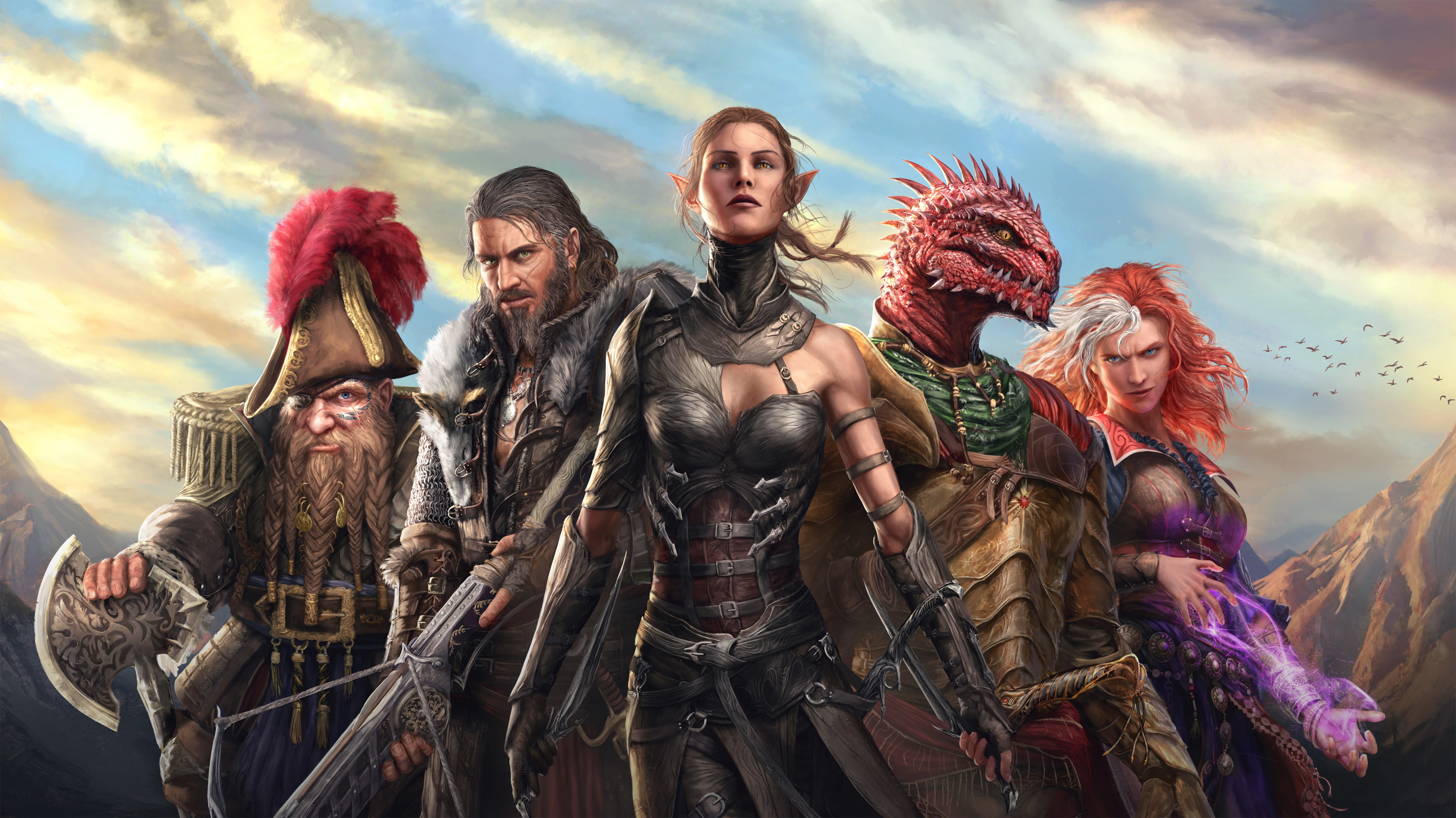 sky, the past, divinity original sin 2, sculpture, men, nature, games, hd, architecture, 4K, human representation, cloud - sky, statue, low angle view, HD Wallpaper