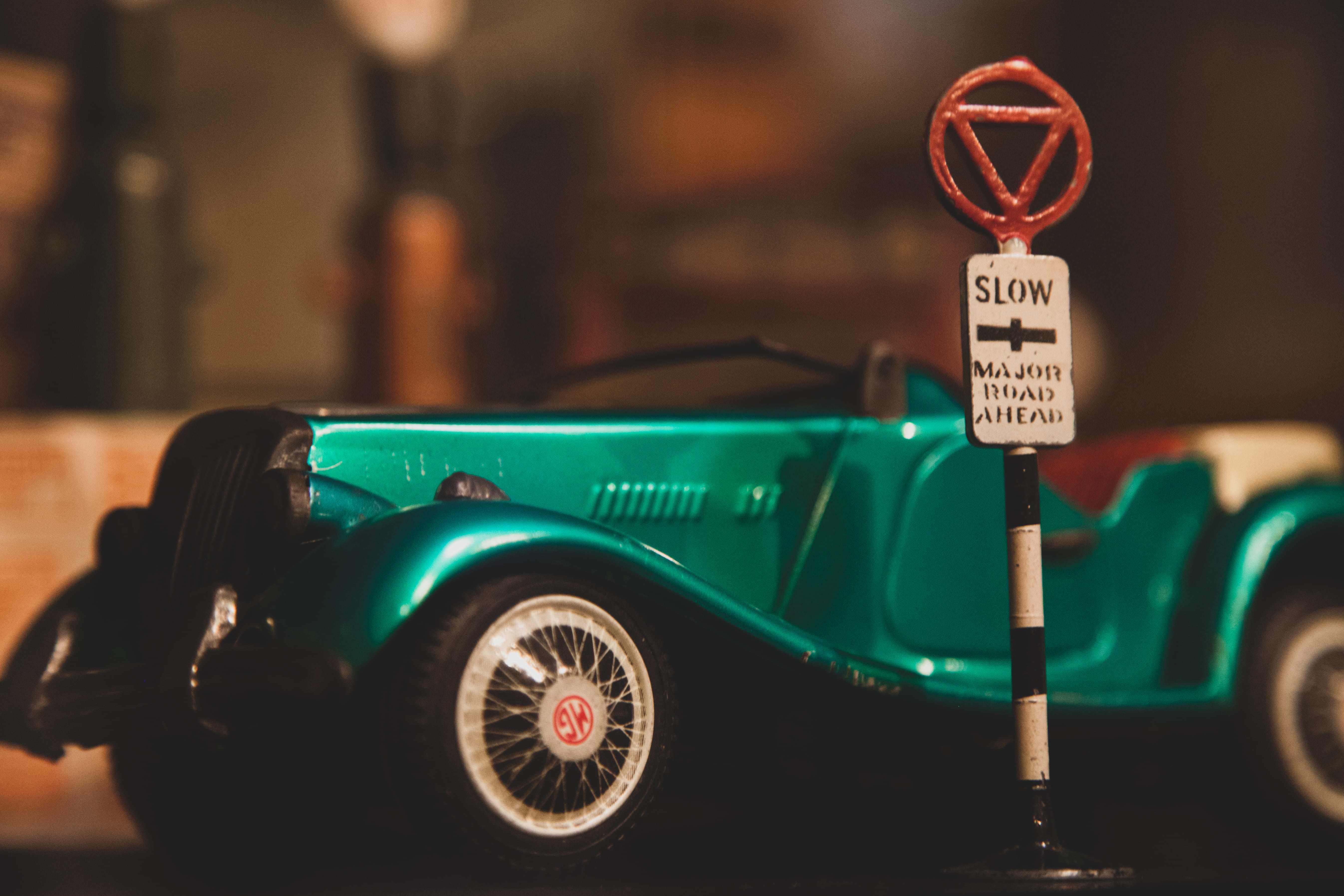 communication, toy, close-up, land vehicle, retro, miniature, spoke wheel, car, spoke, city, die, green color, outdoors, classic, old, motor vehicle, text, HD Wallpaper
