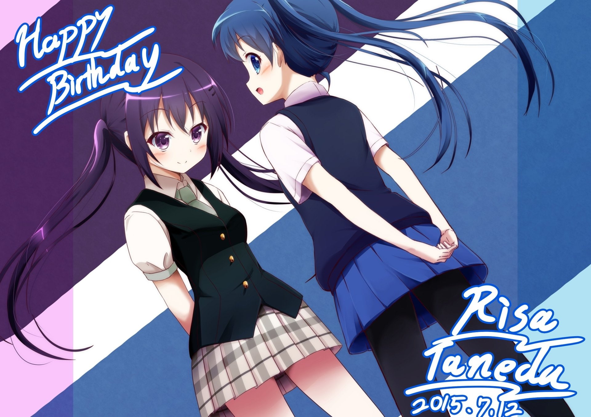 1080P, KINMOZA!, Aya Komichi, Rize Tedeza, Anime, HD Wallpaper