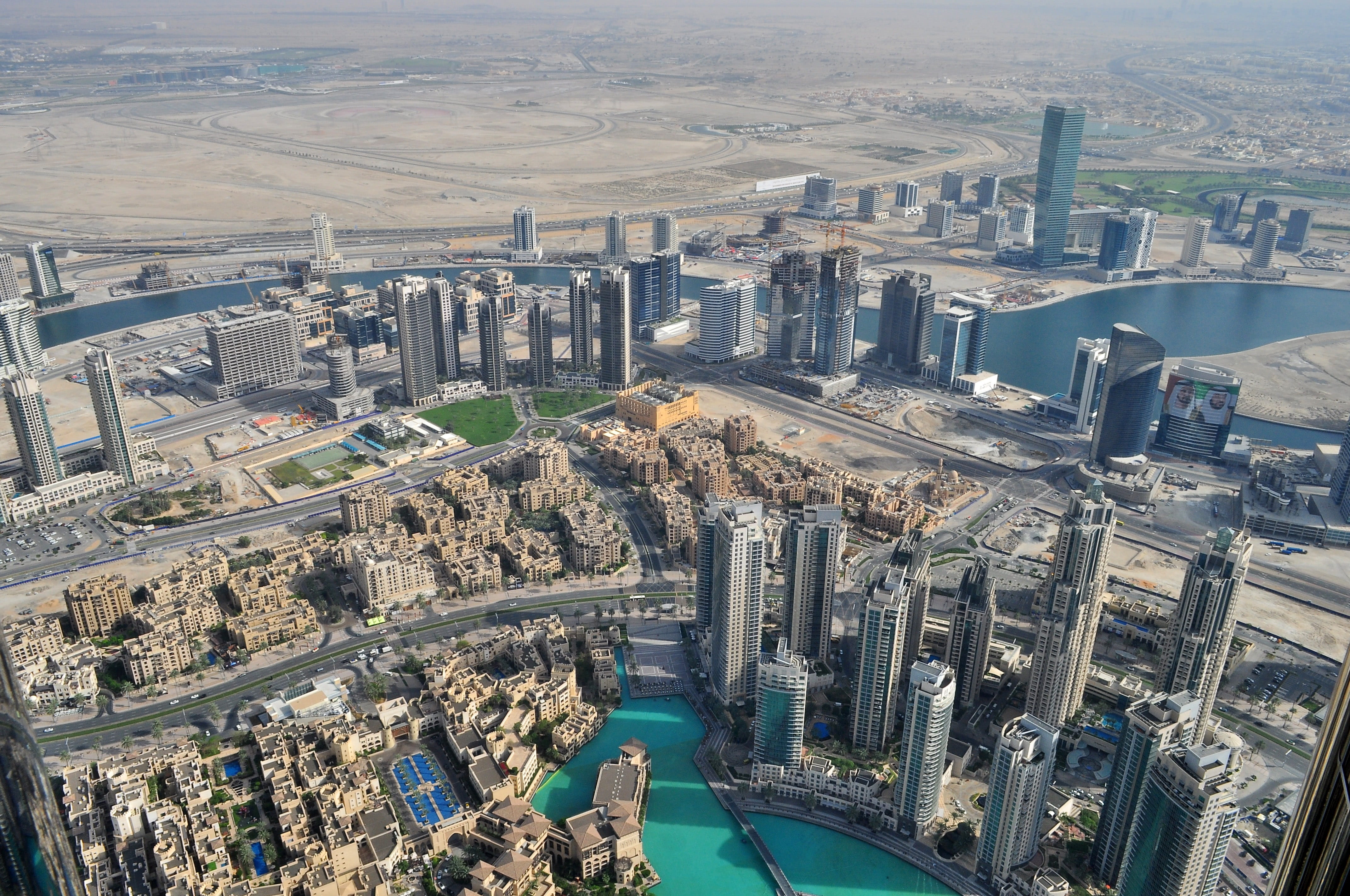 public domain, bay, transportation, aerial View, skyscraper, united, river, Dubai, United Arab Emirates, high Angle View, office building exterior, emirates, HD Wallpaper