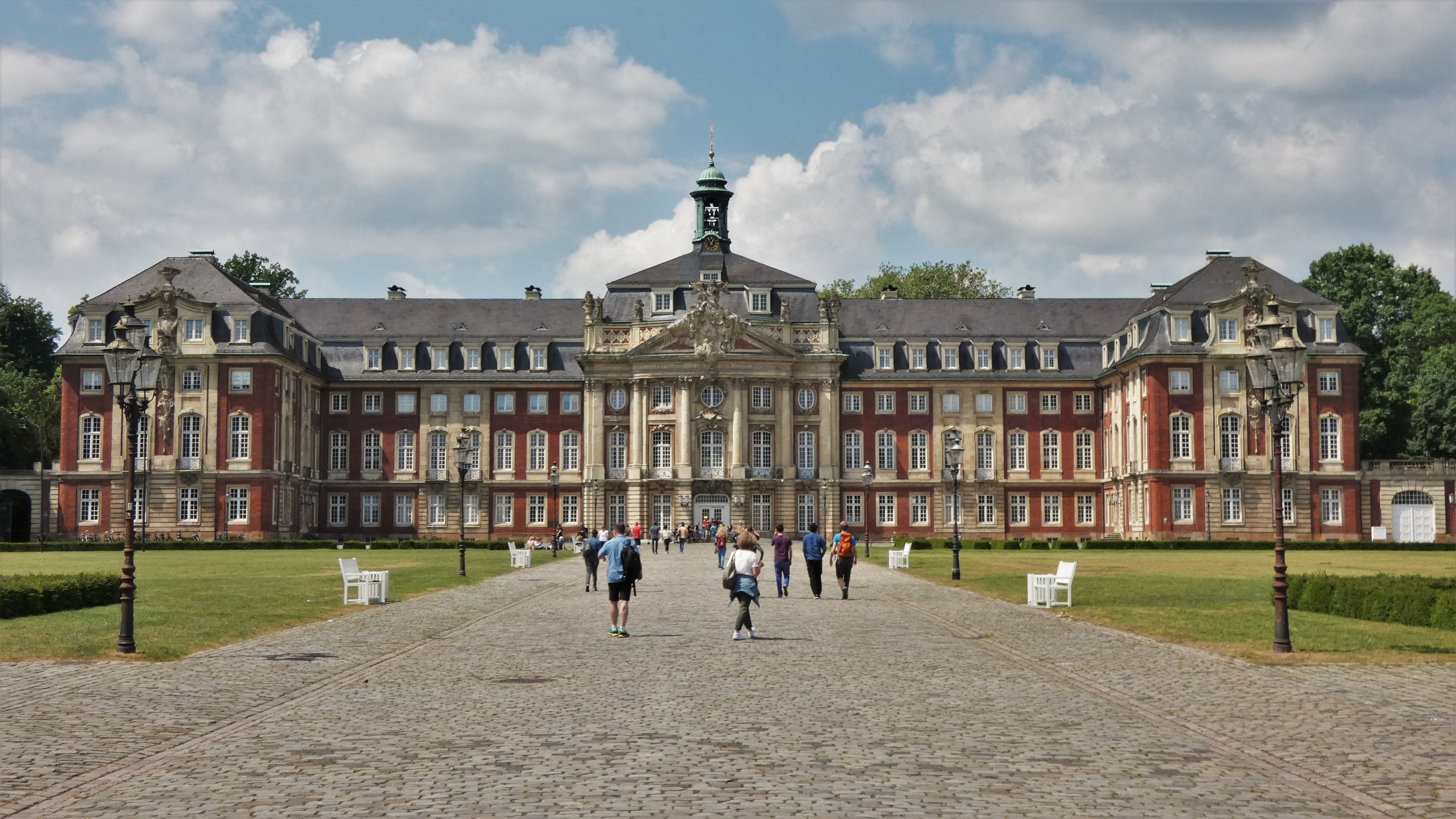 the past, history, adult, people, building, men, sky, women, baroque, nature, historically, real people, incidental people, castle, built structure, tourists, HD Wallpaper