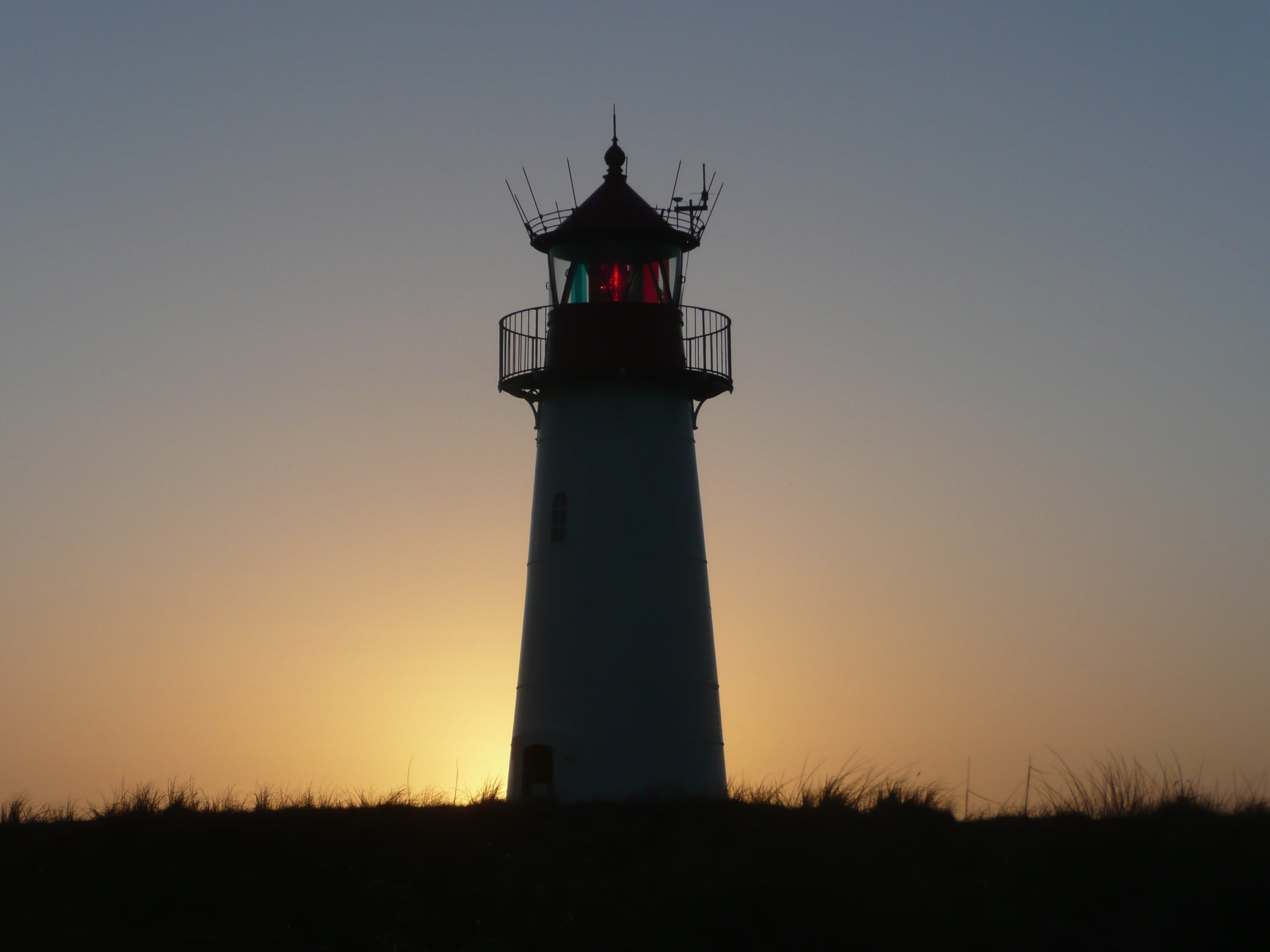 dusk, mood, building, direction, spire, sunset, sunlight, no people, abendstimmung, silhouette, sea, evening sky, tower, sky, clear sky, orange color, nature, HD Wallpaper