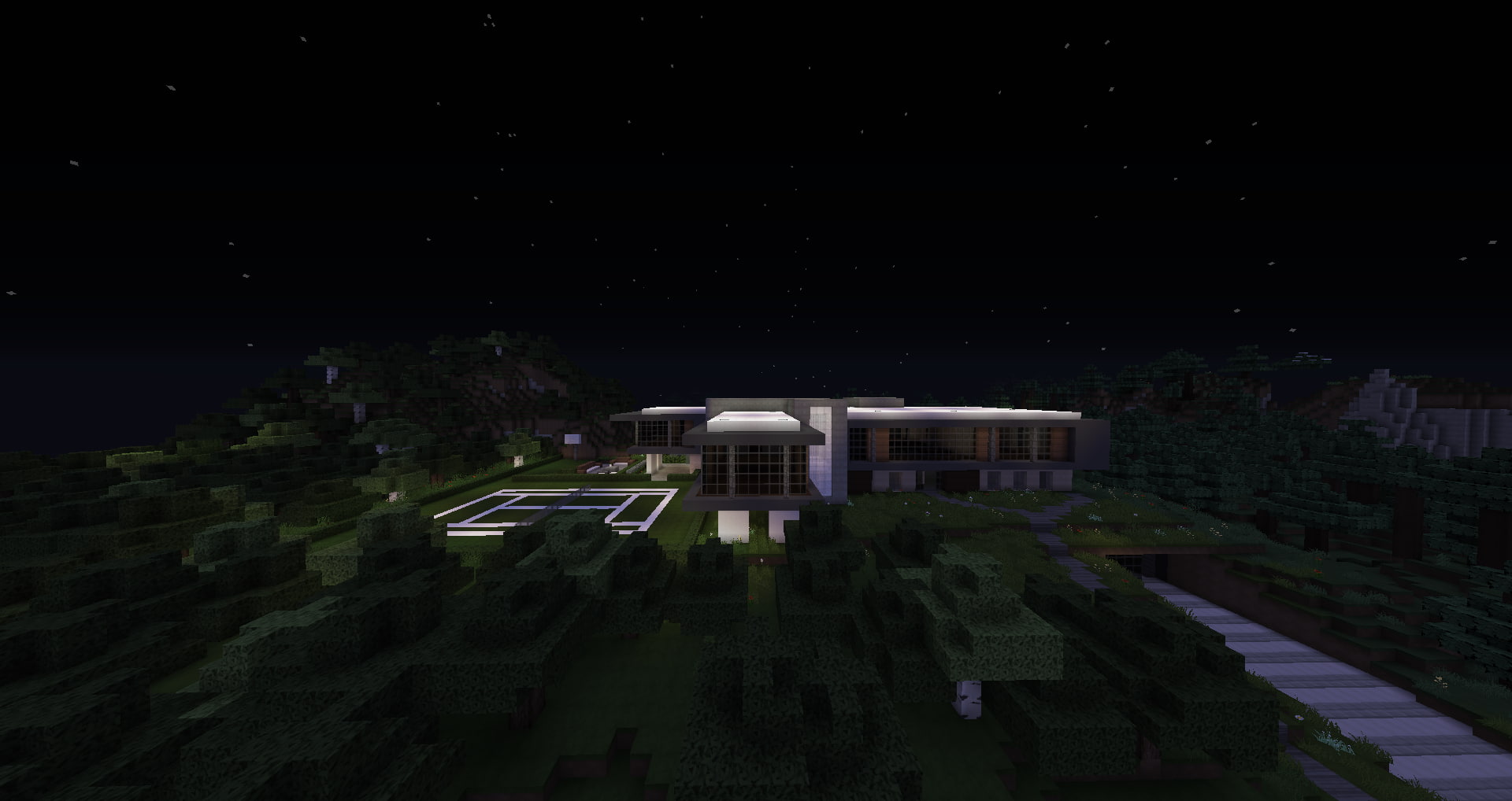 travel, mode of transportation, outdoors, building exterior, city, 1080P, Minecraft, modern, transportation, plant, sky, building, car, mansions, built structure, HD Wallpaper