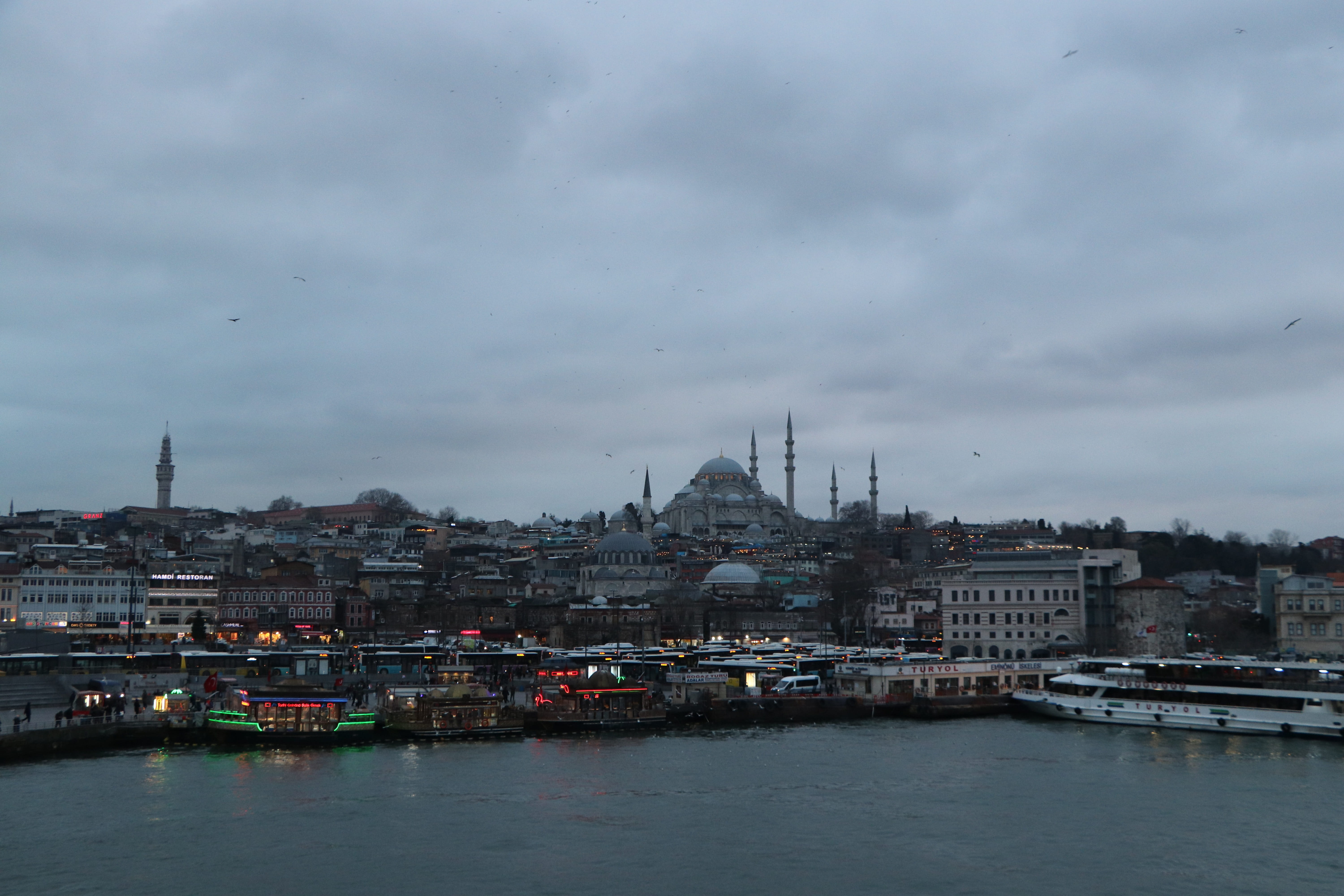 place of worship, on, minaret, mosques, eminönü, old, istanbul, place, fatih, overcast, water, building exterior, prayer, mode of transportation, the minarets, HD Wallpaper