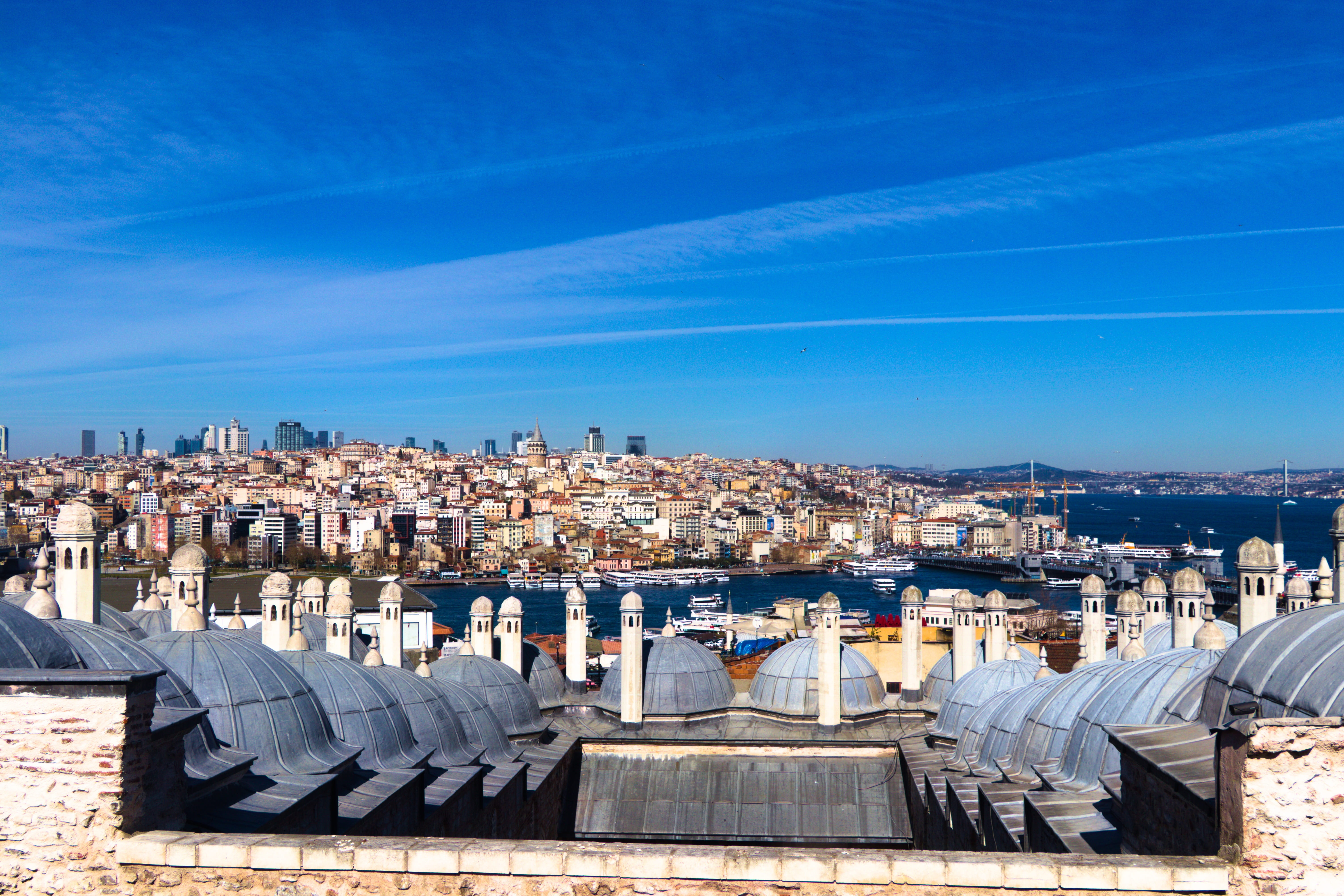 süleymaniye, marine, nature, islam, townscape, business, outdoors, on, minaret, religion, 5K, travel, galata, city, throat, fatih, finance, building exterior, HD Wallpaper