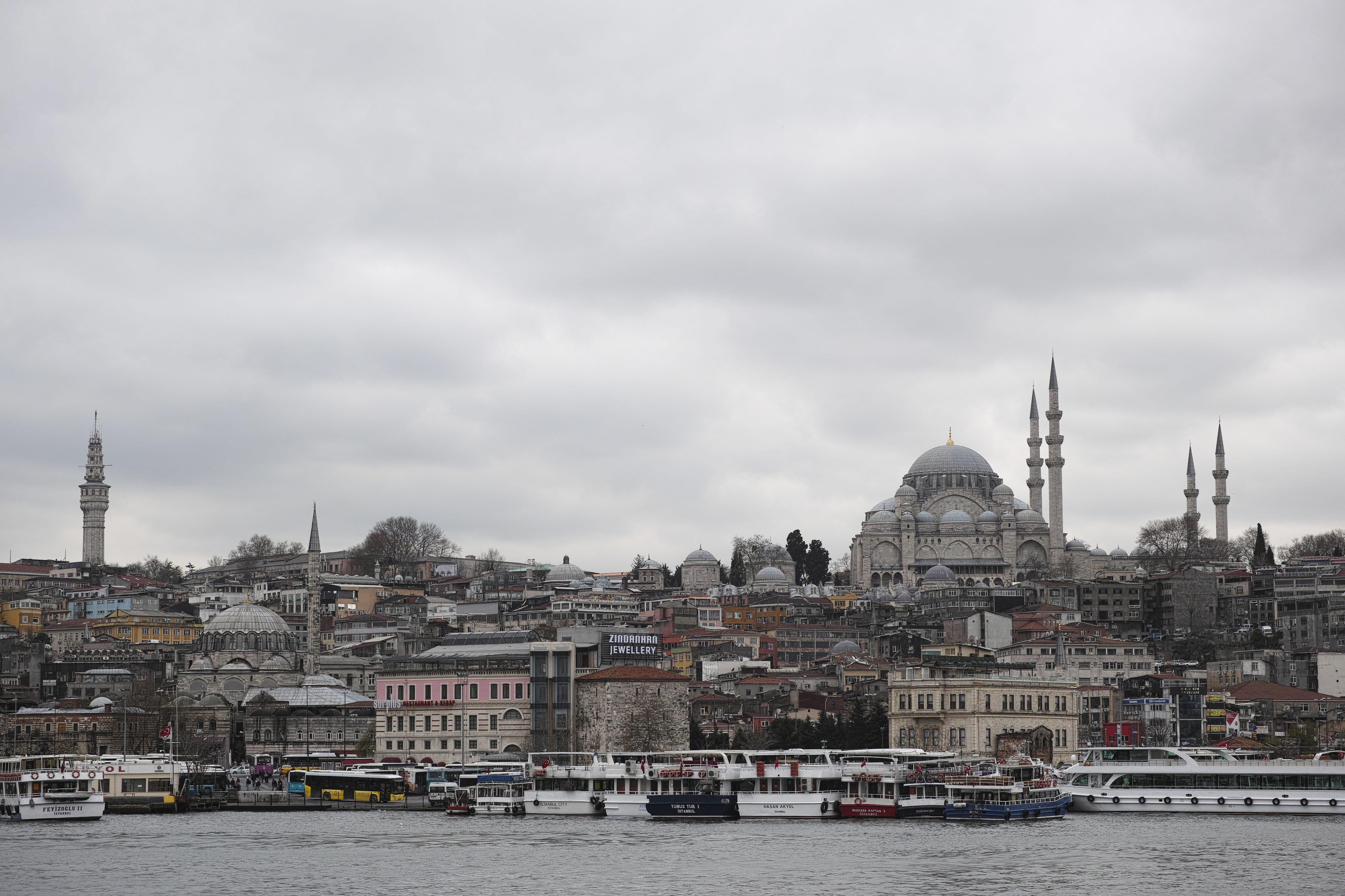 the minarets, islam, building exterior, mosques, 4K, galata, built structure, river, spirituality, turkey, süleymaniye, background, building, cami, cloud - sky, HD Wallpaper