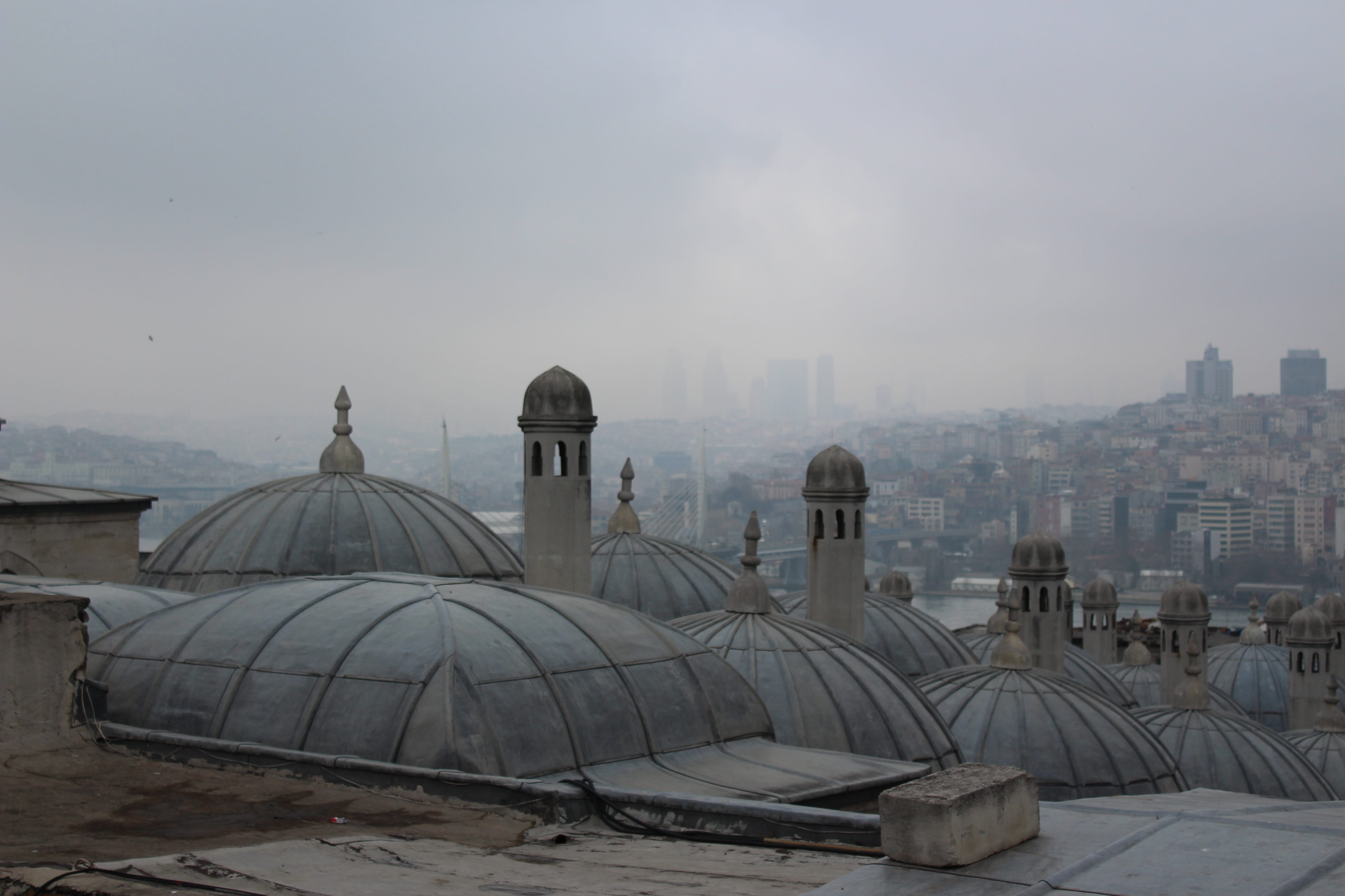 architecture, rainy, Dome, for, landscape, place of worship, building exterior, roof top, skyscraper, city, süleymaniye, Süleymaniye, sky, water, built structure, HD Wallpaper