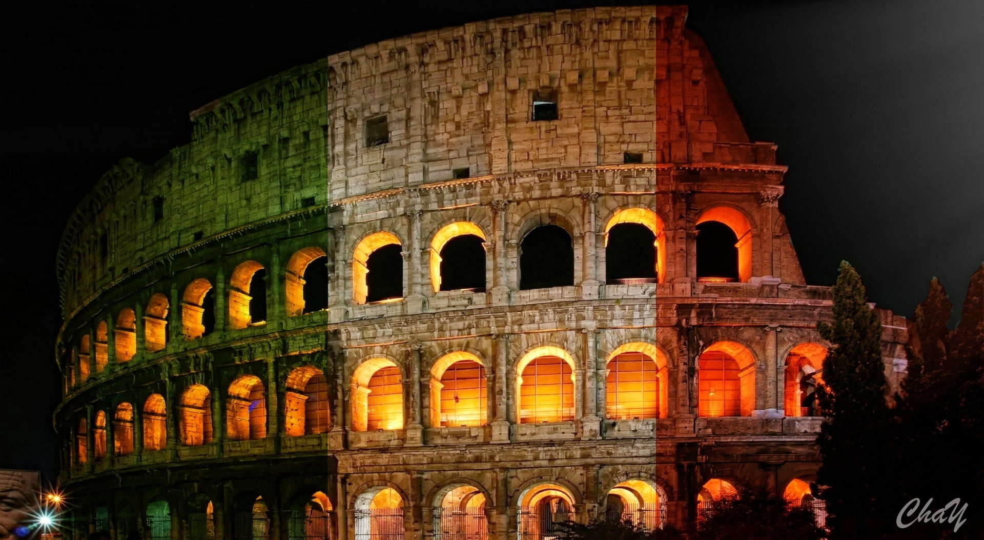 amphitheater, arts culture and entertainment, ancient, illuminated, ancient civilization, architecture, travel destinations, night, archaeology, old ruin, HD Wallpaper