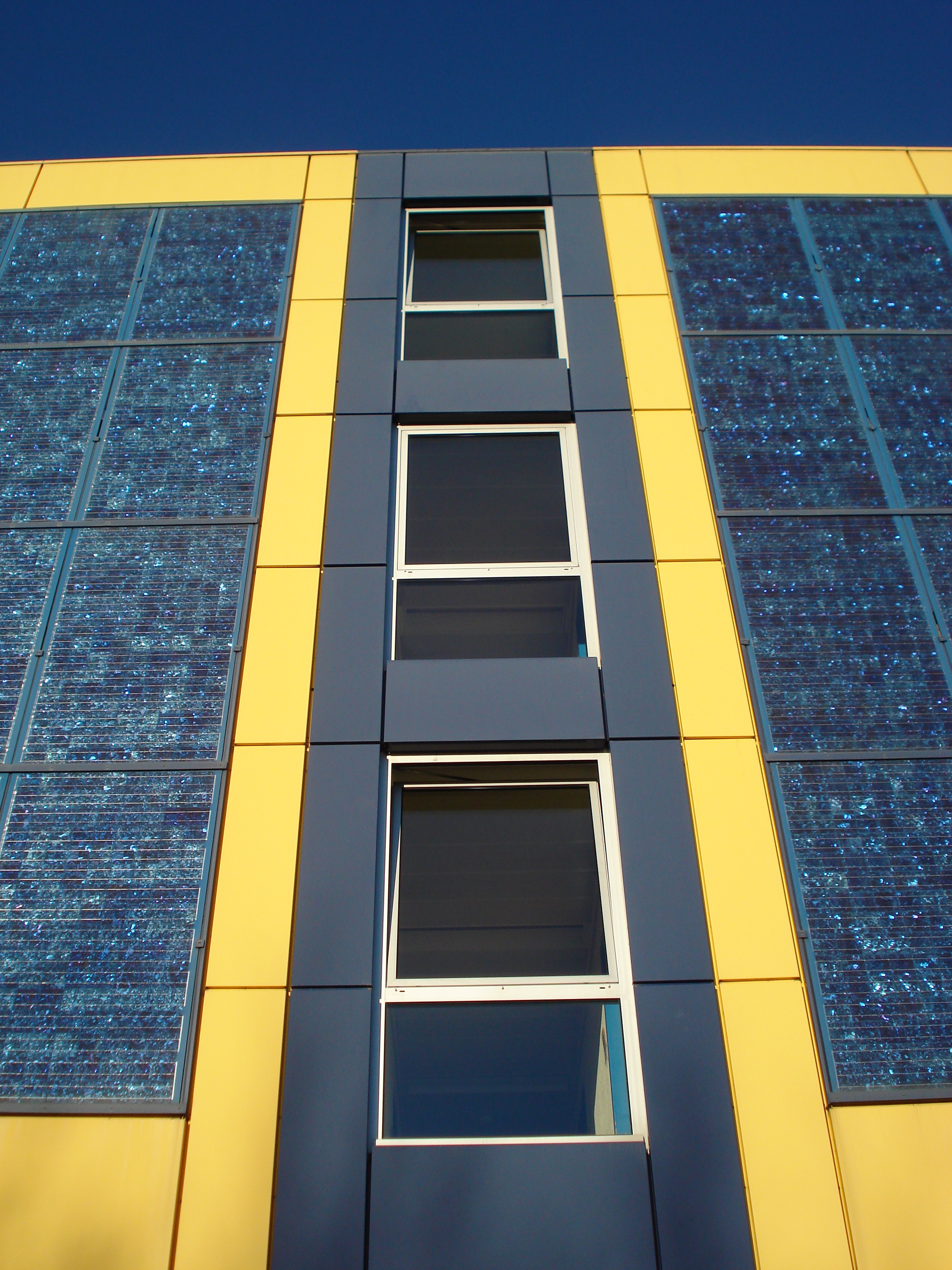 building exterior, glass - material, nature, blue, built structure, building, full frame, architecture, window, pattern, reflection, lausanne, clear sky, Phone HD Wallpaper
