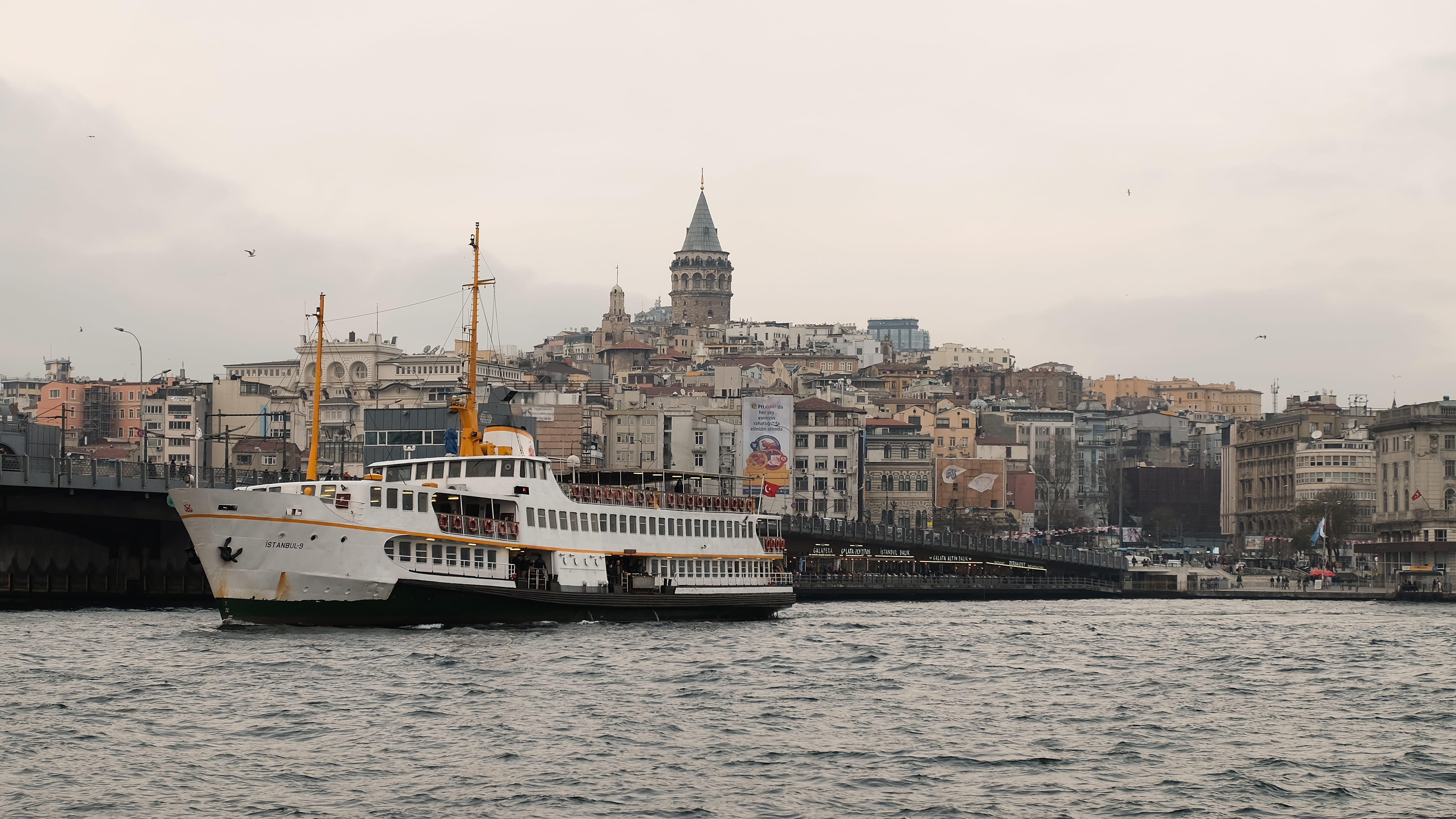 passenger craft, city, mode of transportation, outdoors, cityscape, travel destinations, structure, turkey, waterfront, water, religion, architecture, tourism, HD Wallpaper
