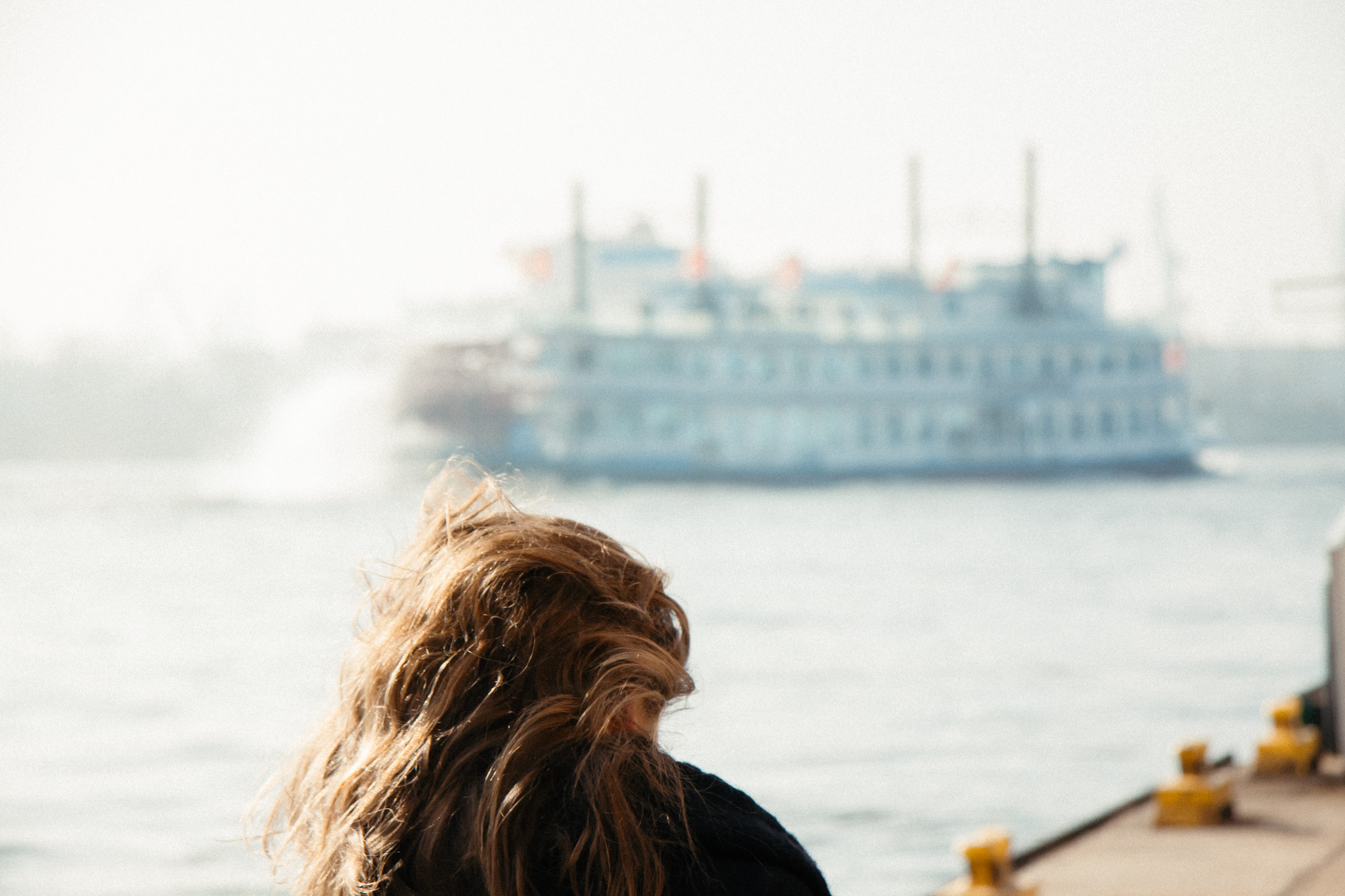 tourist, adult, hair, water, turkey - Middle East, women, istanbul, sky, wind, portrait, focus on foreground, travel, passenger Ship, one person, ship, HD Wallpaper