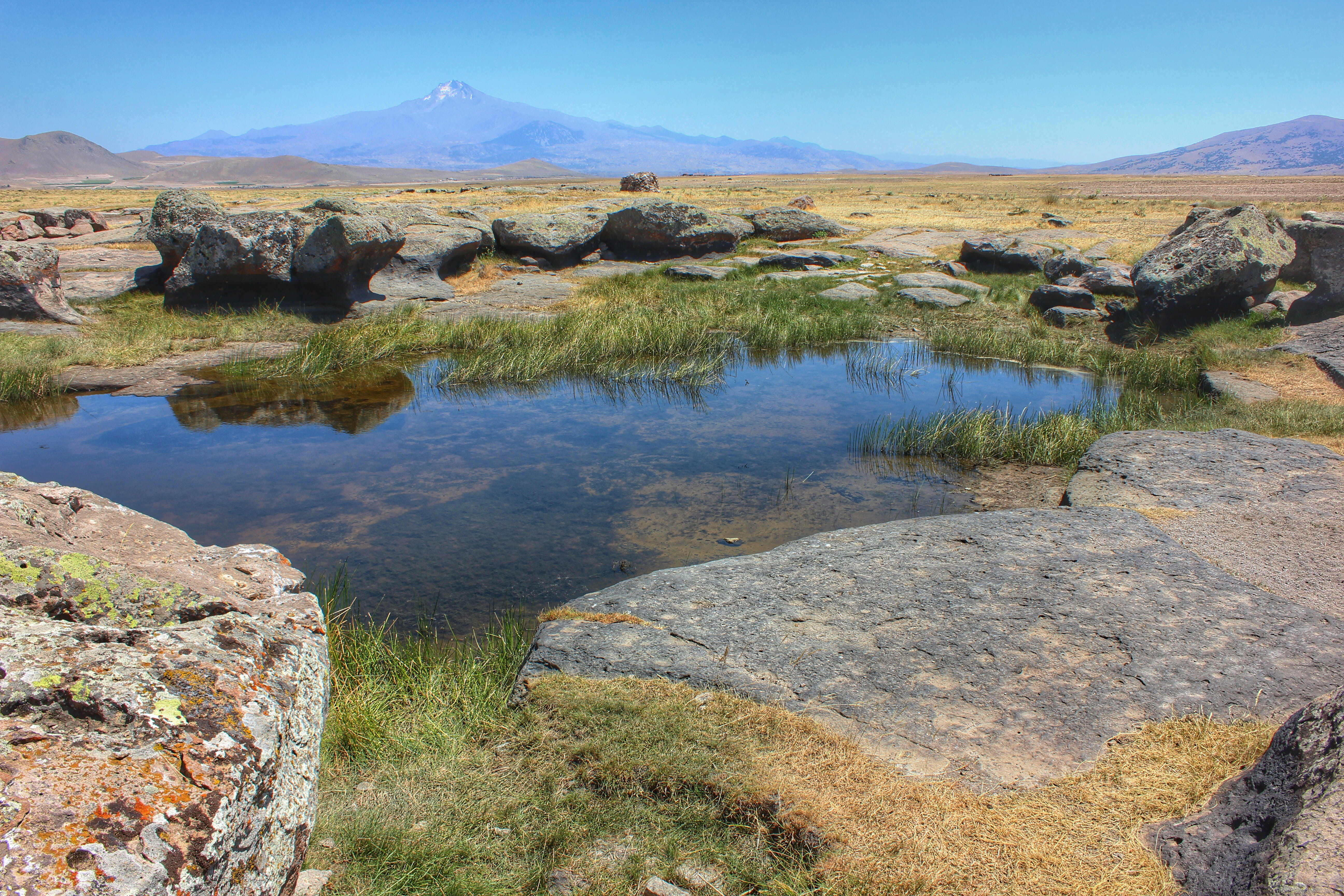 day, rock, lake, story, literature, non-urban scene, scenics - nature, no people, landscape, nature, erciyes, rock - object, beauty in nature, solid, tranquility, HD Wallpaper