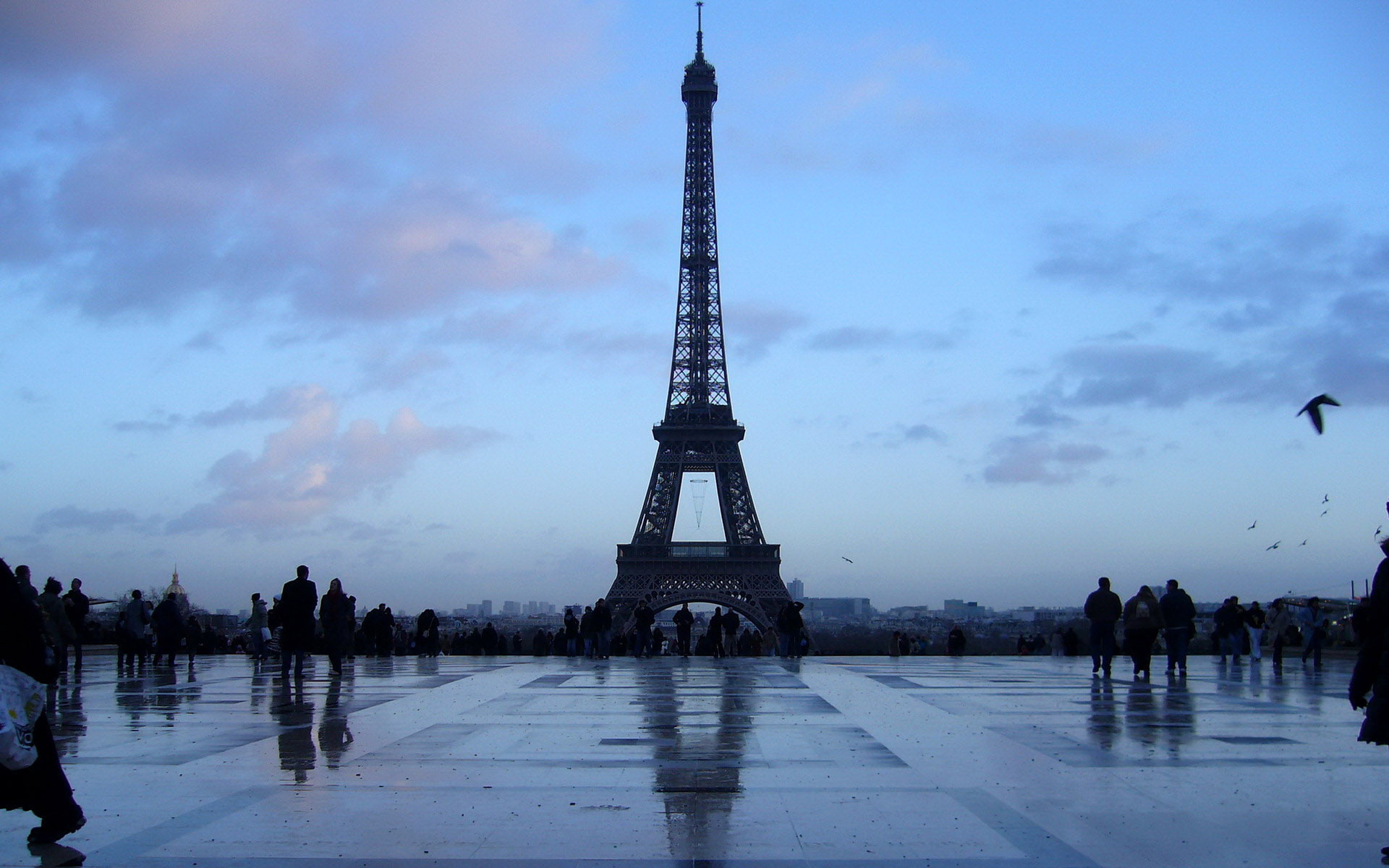 patriotic, sky, skyline, clouds, 1080P, cityscape, blue, photography, panasonic, sunset, panasonicdmc‑fx8, france, tour, tourists, eiffeltower, architecture, HD Wallpaper