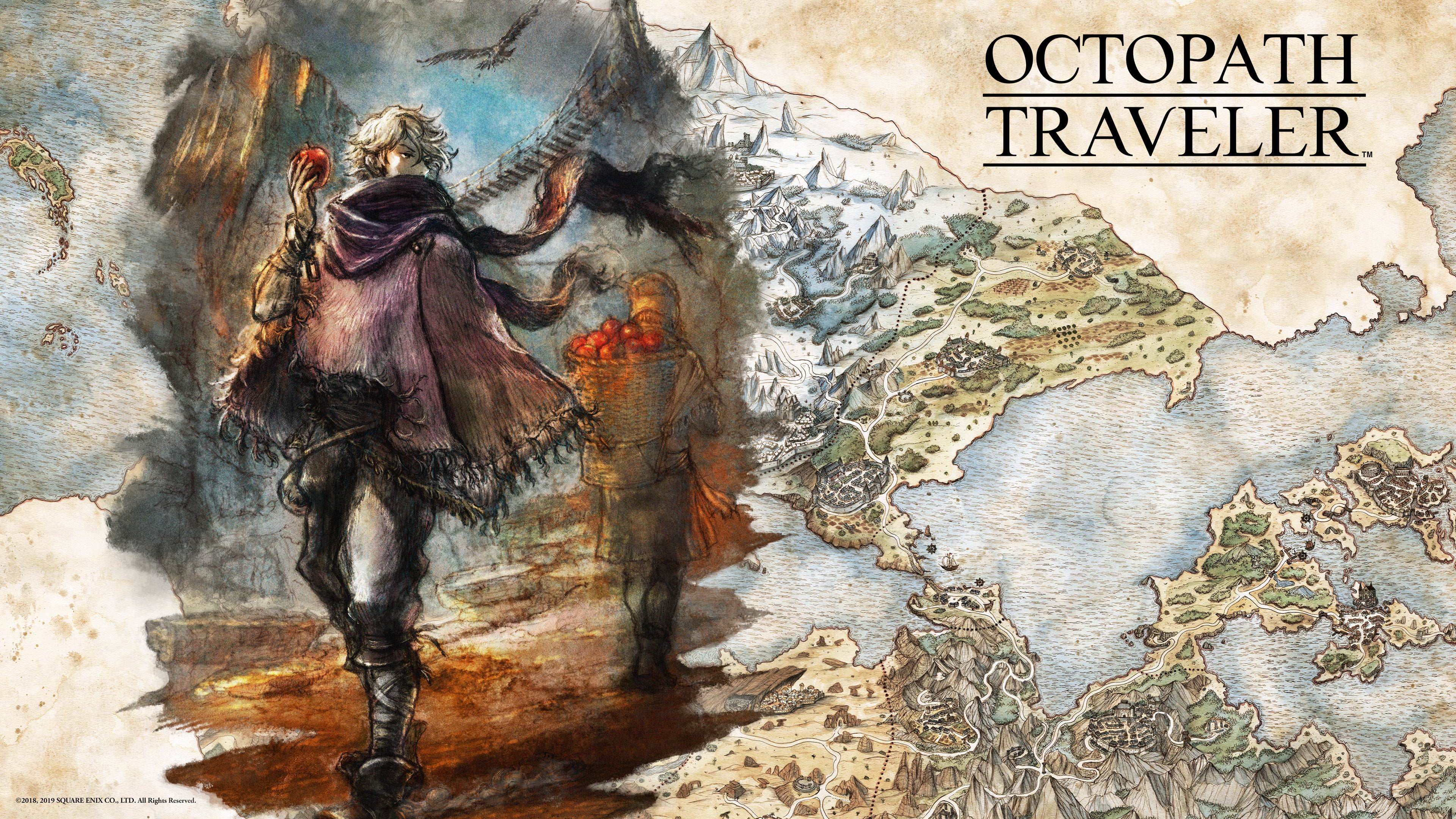 Octopath Traveler, artwork, 4K, HD Wallpaper