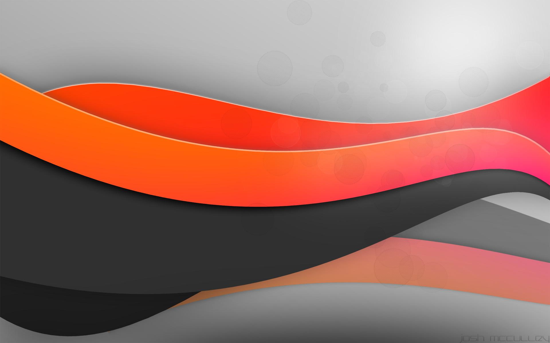 black, art, minimal, graphic, red, 3d and abstract, light, 1080P, waves, HD Wallpaper