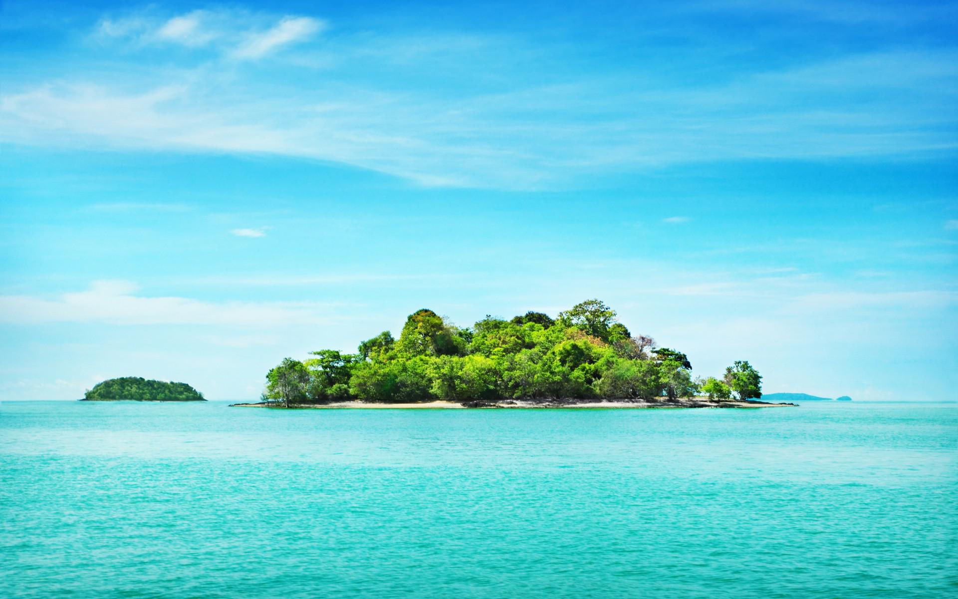 coast, beach, landscape desktop, trees, landscape, 1080P, desktop, island, HD Wallpaper