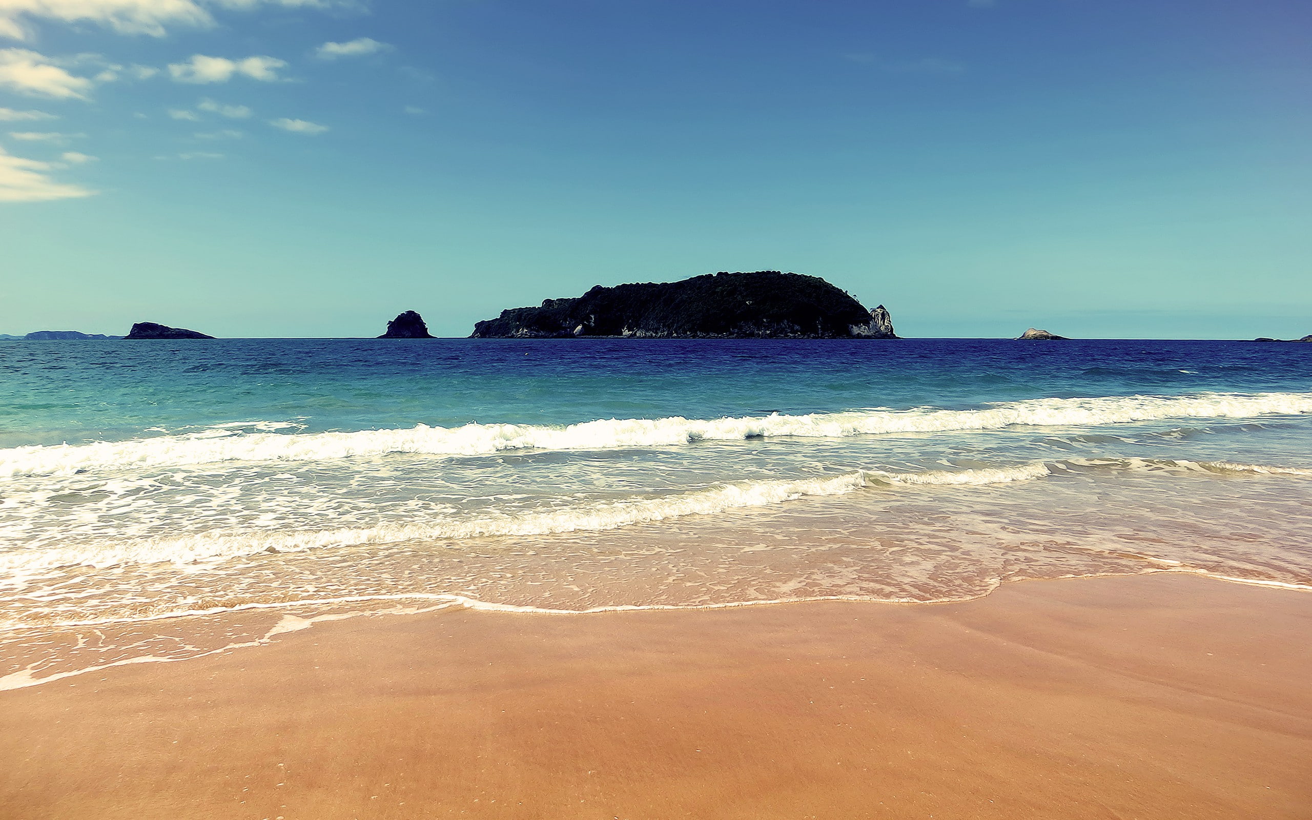 beach, sea, 2K, body, island, surf, water, HD Wallpaper