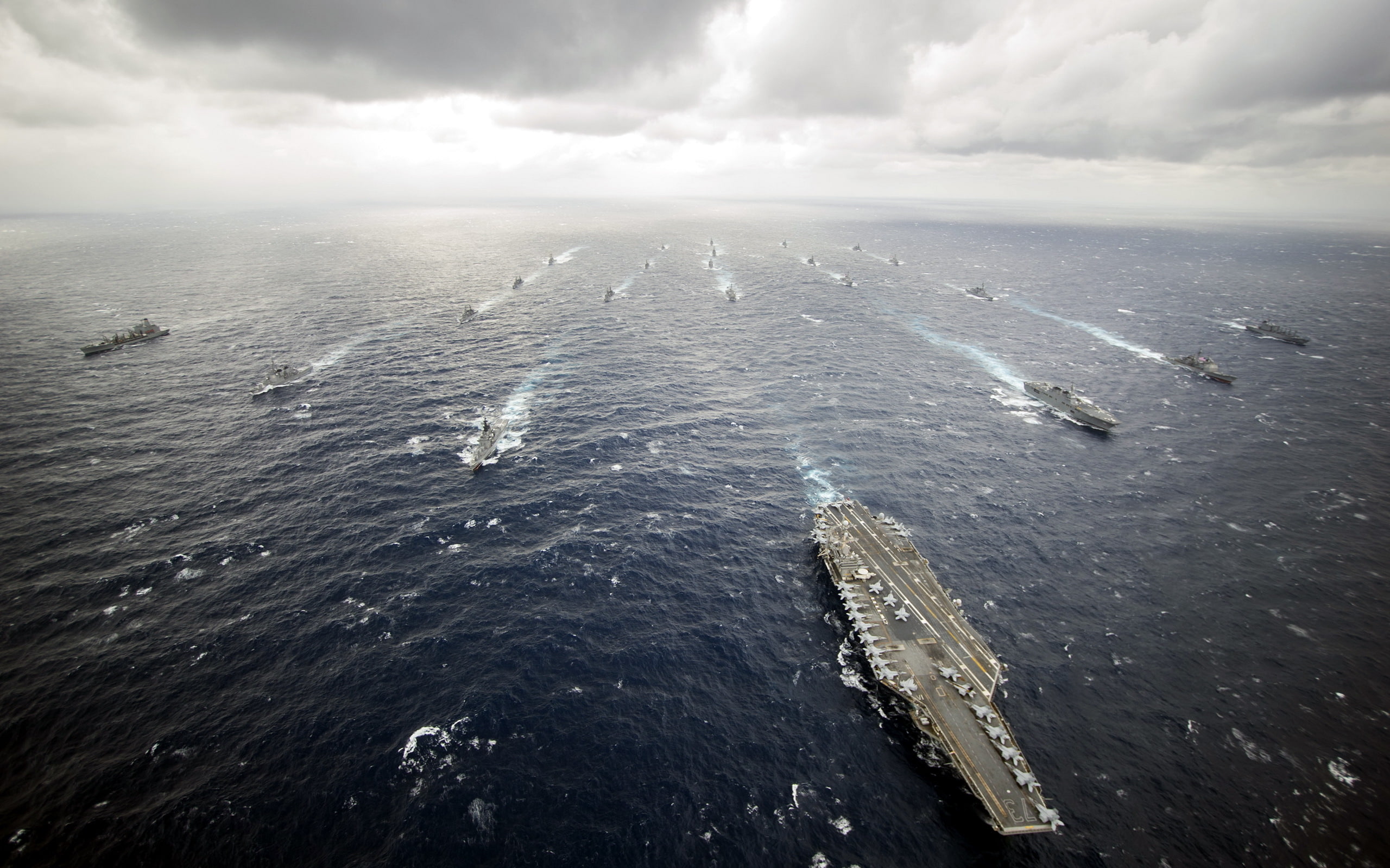USS George Washington, PHILIPPINE SEA, 2K, Carrier Strike Group, HD Wallpaper