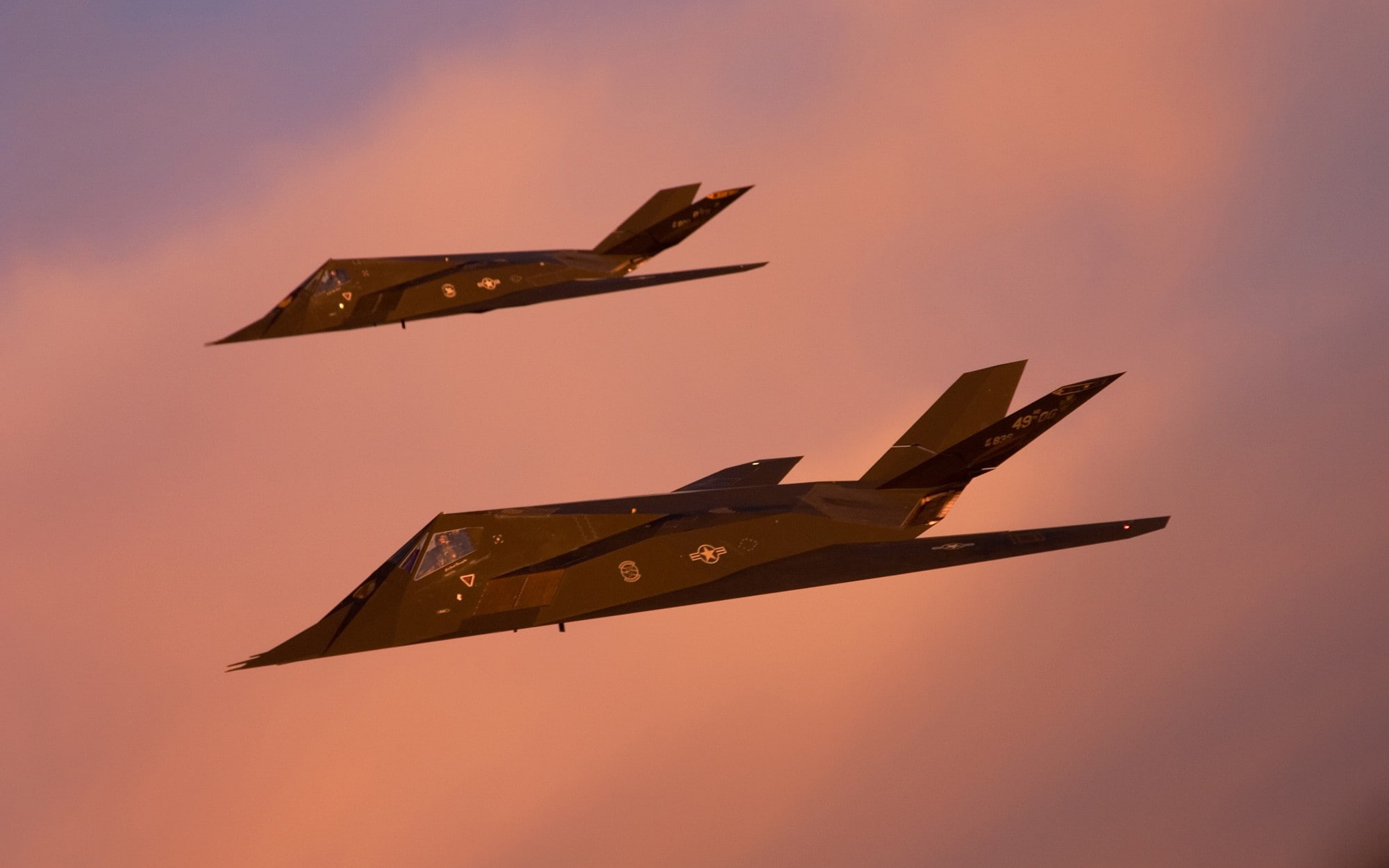 Stealth, aircraft, sunset, 1080P, Military Aircraft, F 117 Nighthawk, Strategic Bomber, US Air Force, HD Wallpaper