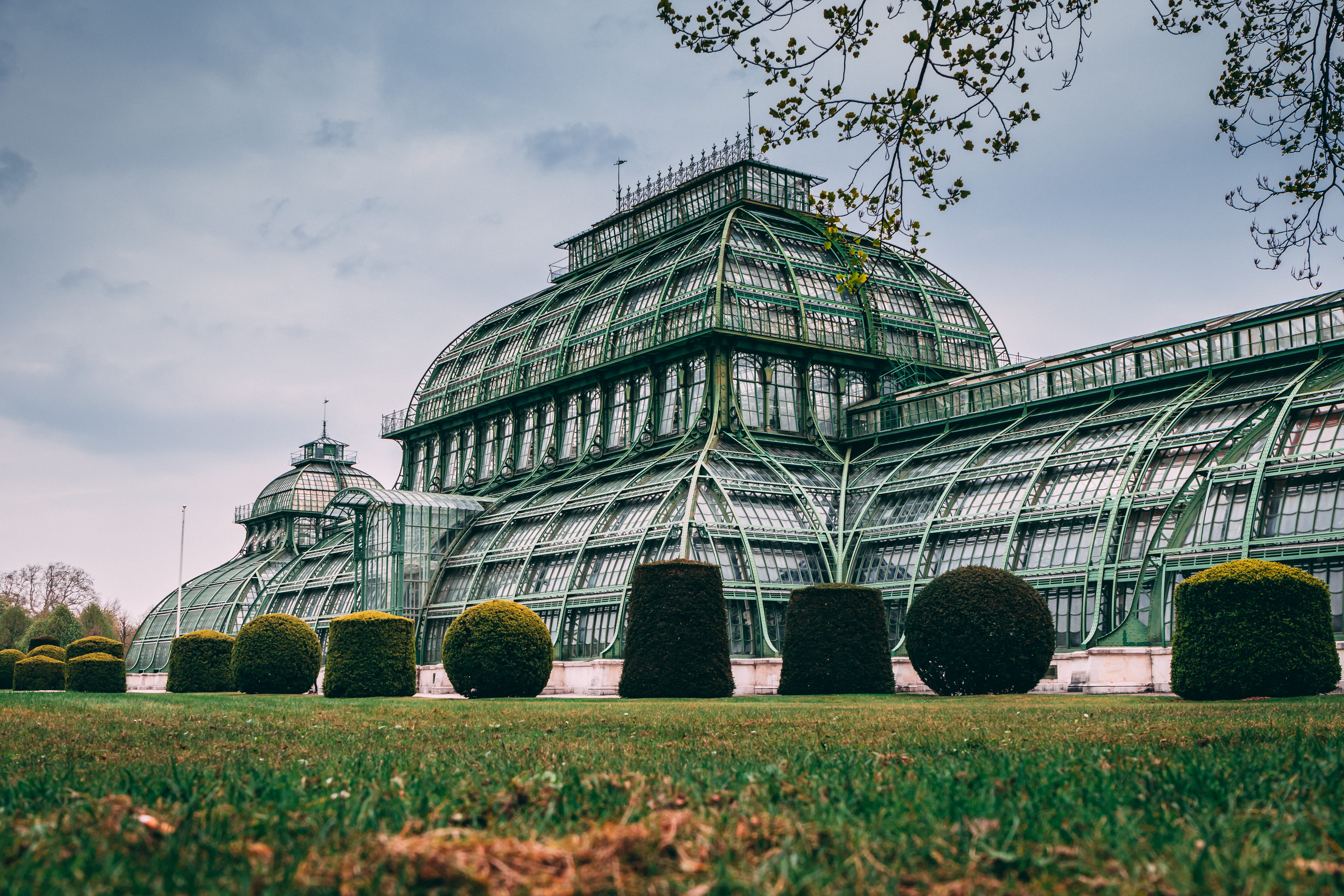 building, 5K, construction, built structure, palmenhaus schonbrunn, no people, design, architectural design, the past, tourism, low angle shot, conservatory, HD Wallpaper