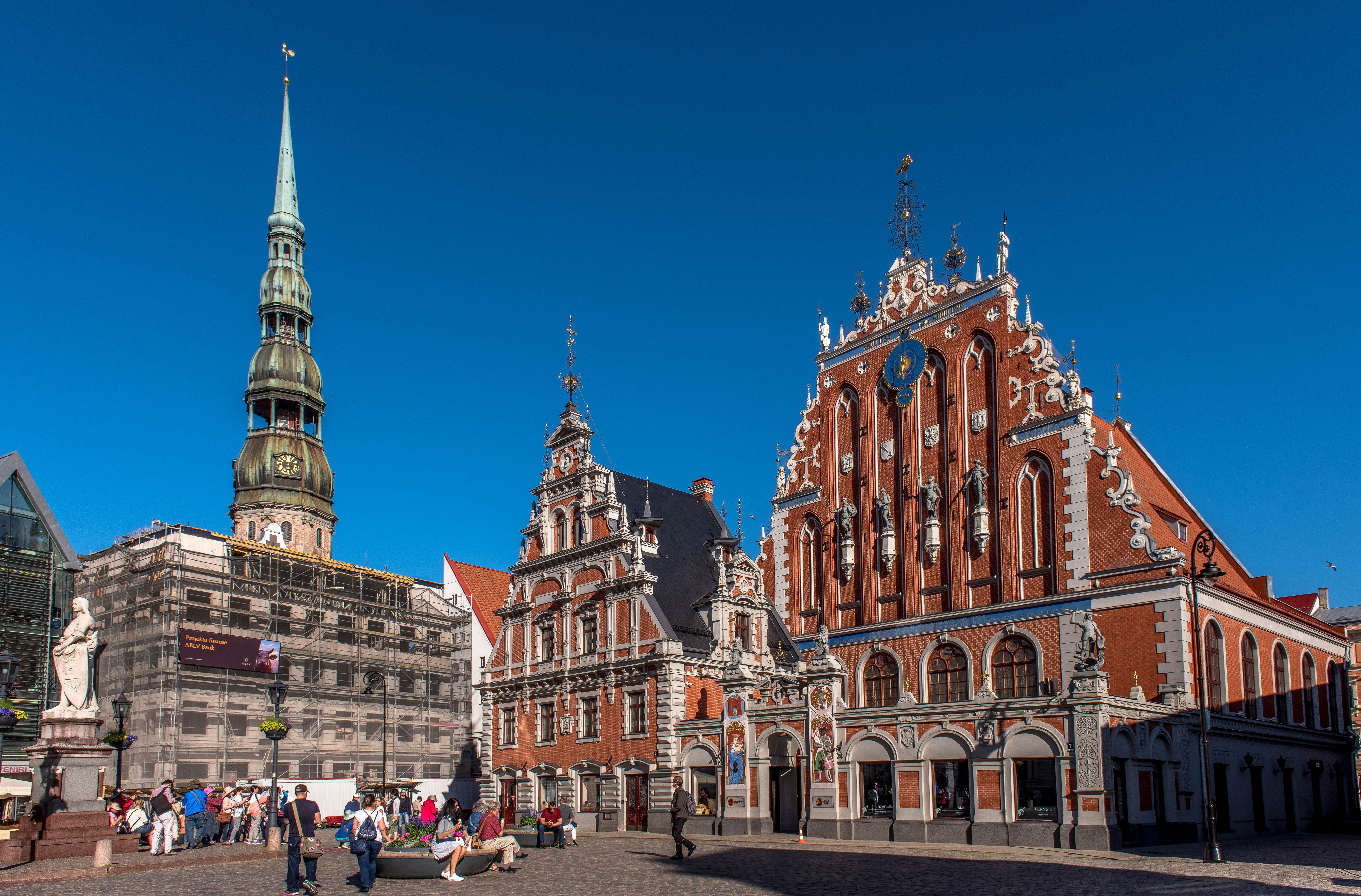 riga, belief, religion, sky, building exterior, the past, 5K, travel destinations, city, travel, building, cathedral church, tourism, group of people, HD Wallpaper
