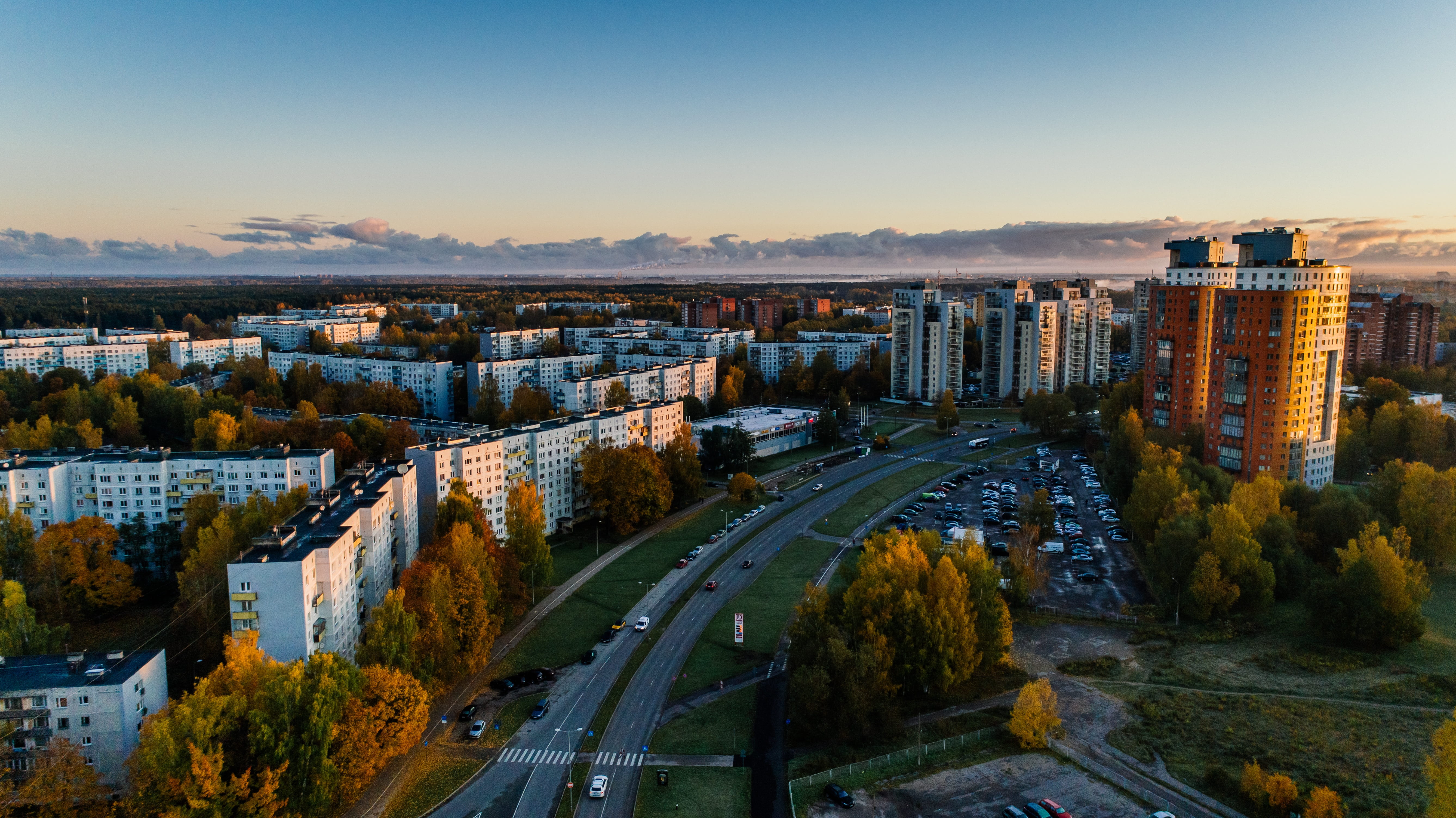 nature, skyscraper, building exterior, townhouse, helicopter, air photo, high angle view, street, landscape, aerial, drone, travel destinations, sunset, HD Wallpaper
