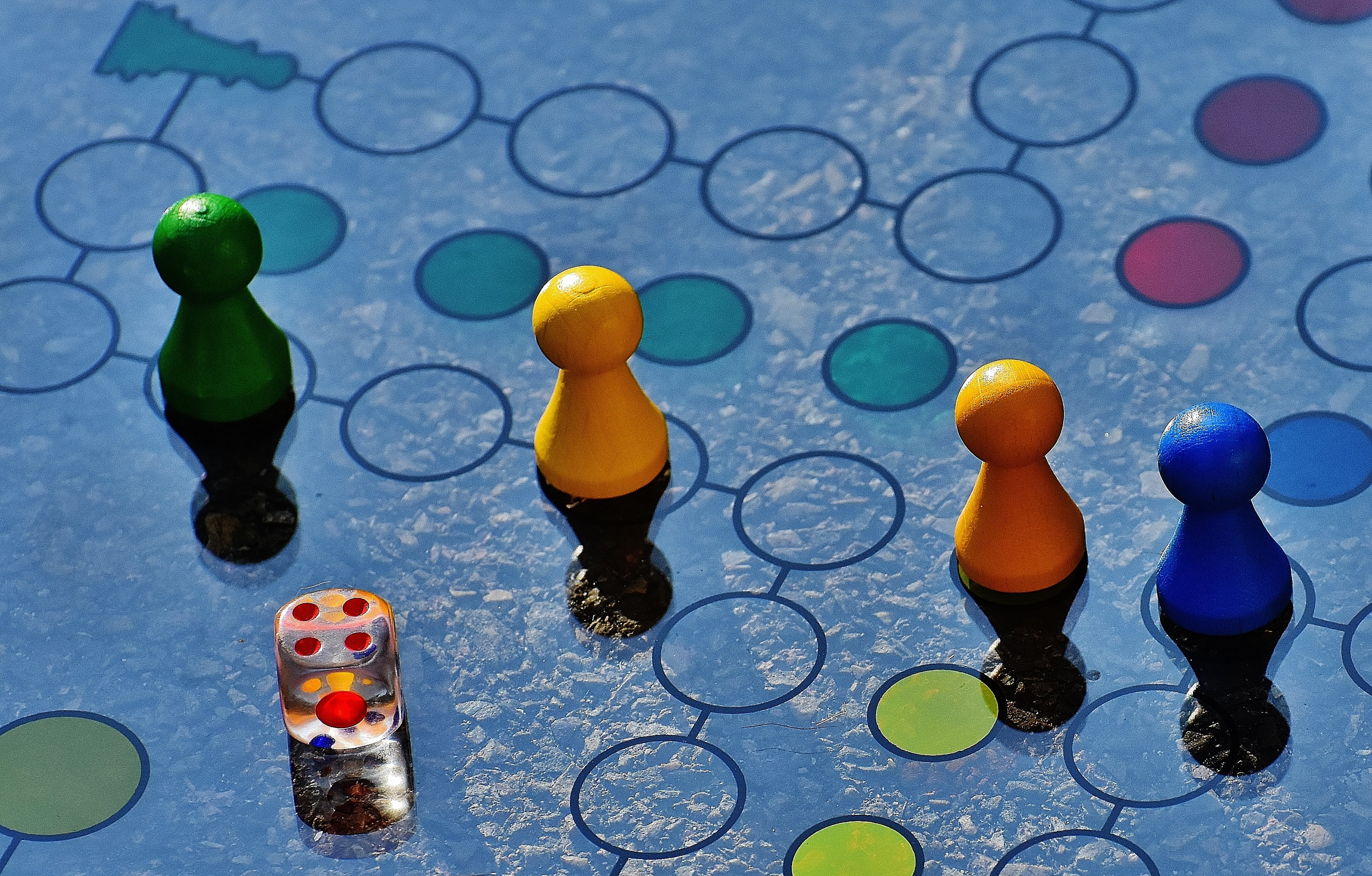 high angle view, art and craft, representation, multi colored, day, water, board, floating, cone, leisure games, wet, figurine, funny, creativity, pastime, HD Wallpaper