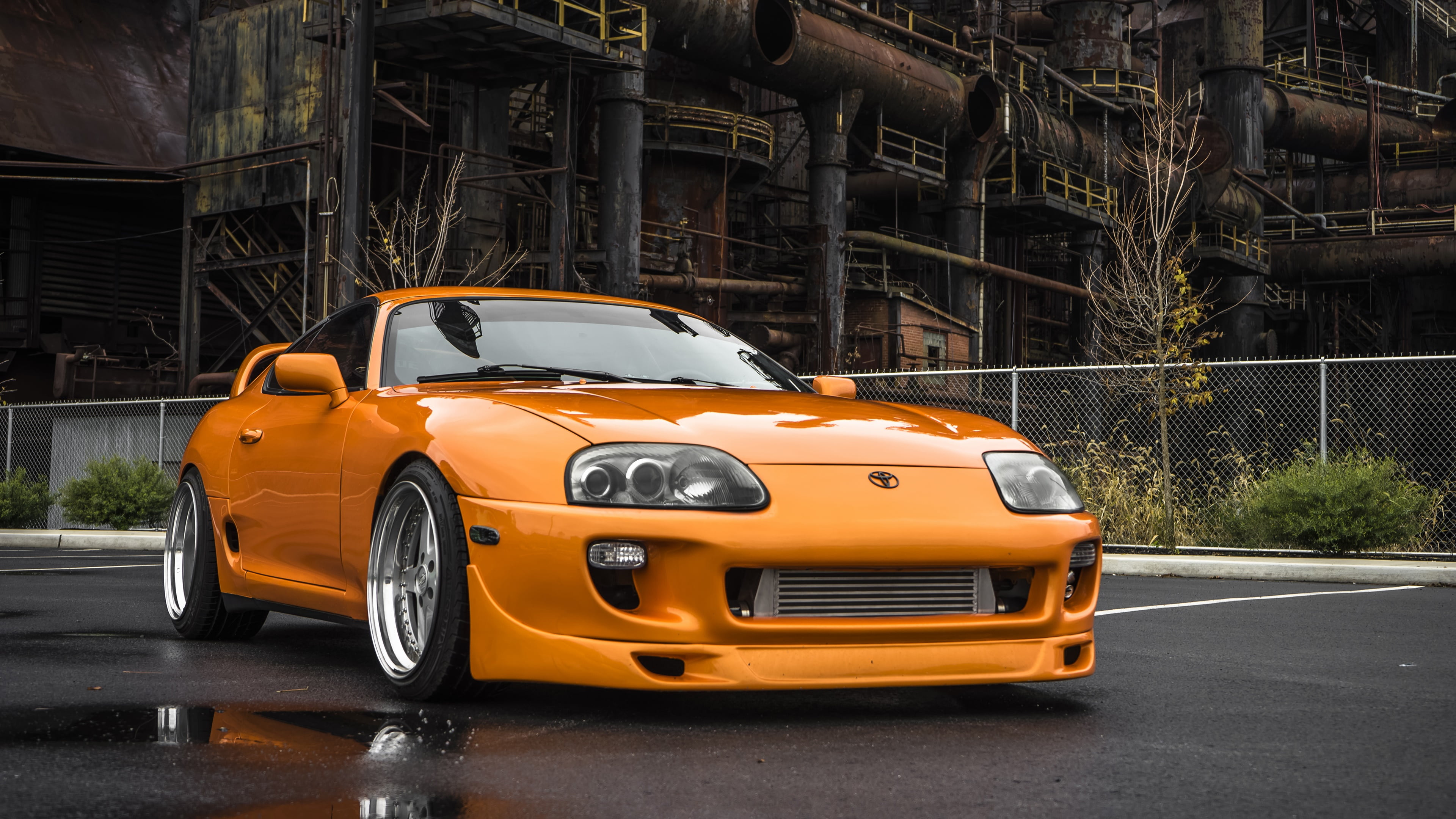 yellow, day, vehicle, outdoors, taxi, street, fast and furious, city, 4K, stationary, built structure, toyota, vintage car, luxury, motor vehicle, road, HD Wallpaper