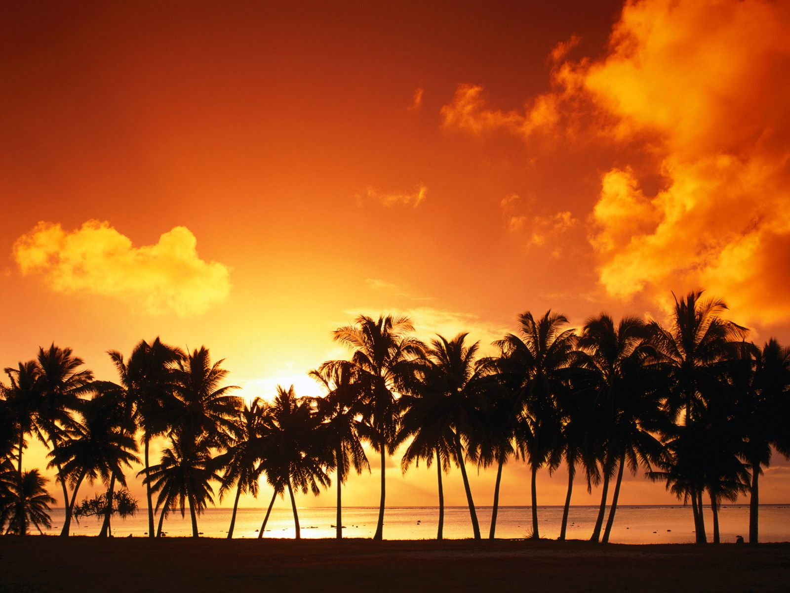 Cook, Sunset, 720P, Aitutaki, sunset, Island, Islands, HD Wallpaper