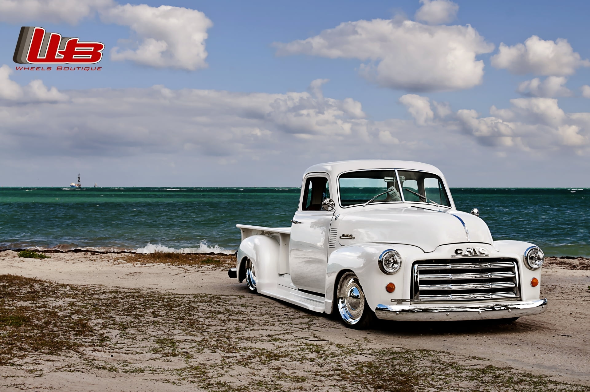 1080P, travel Destinations, obsolete, travel, the sky, day, vacations, sea, retro Styled, nature, GMC, old-fashioned, horizon, uSA, land, cloud - sky, HD Wallpaper