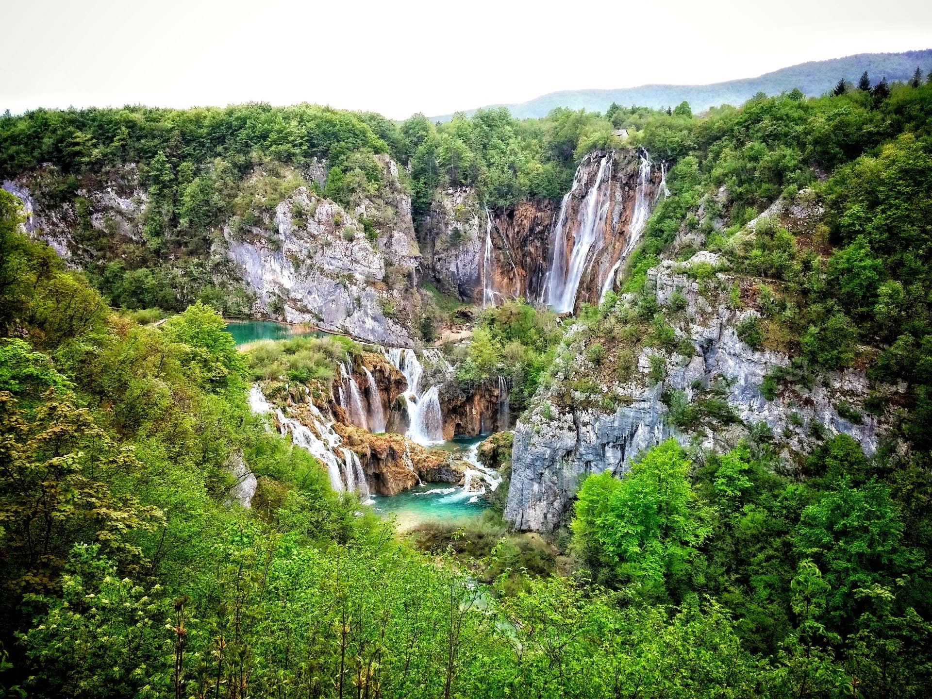 Plitvice Lakes National Park, Mountain, Waterfall, Earth, Forest, Waterfalls, Lake, 1080P, HD Wallpaper